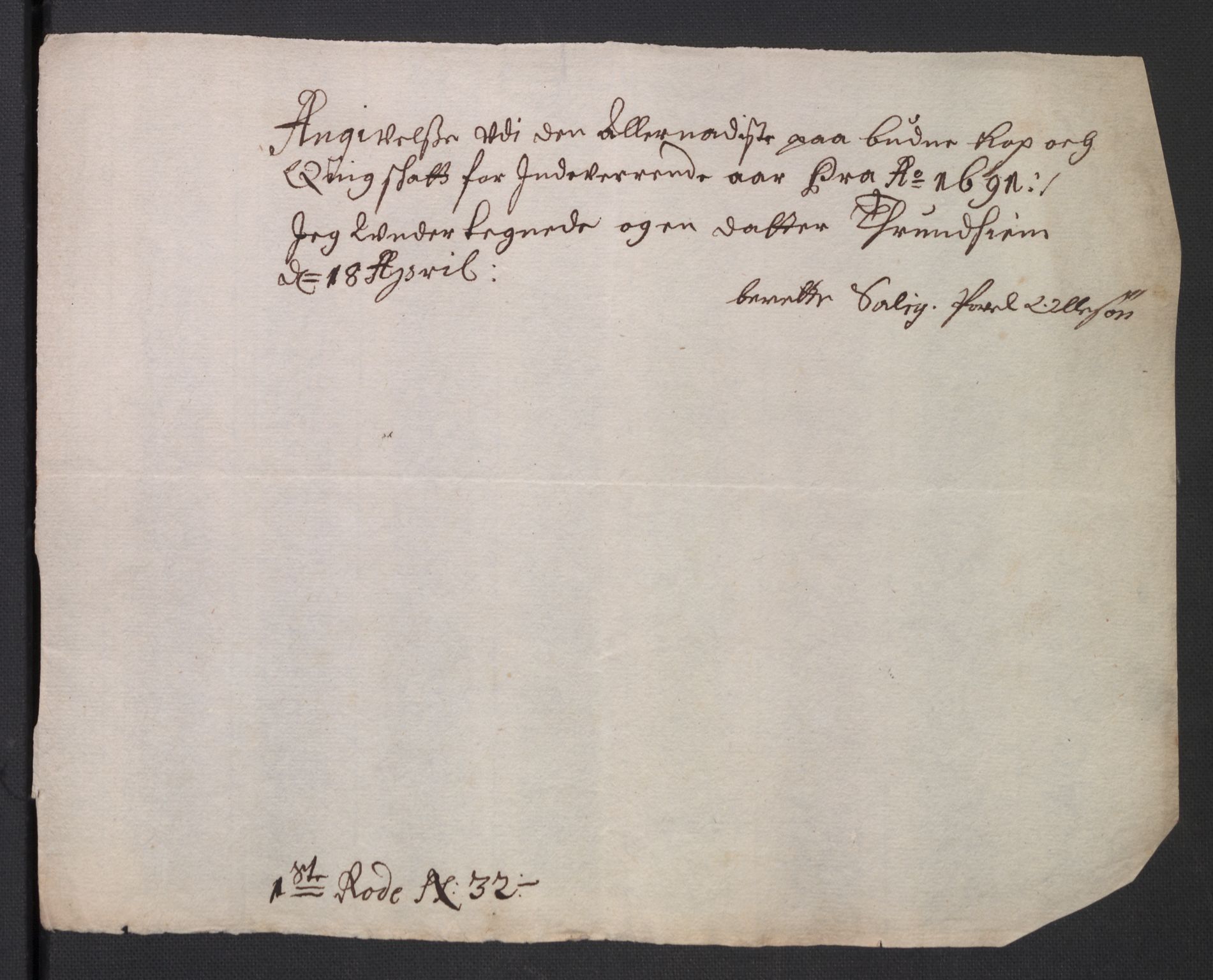 Rentekammeret inntil 1814, Reviderte regnskaper, Byregnskaper, AV/RA-EA-4066/R/Rs/L0506: [S2] Kontribusjonsregnskap, 1691-1692, s. 55