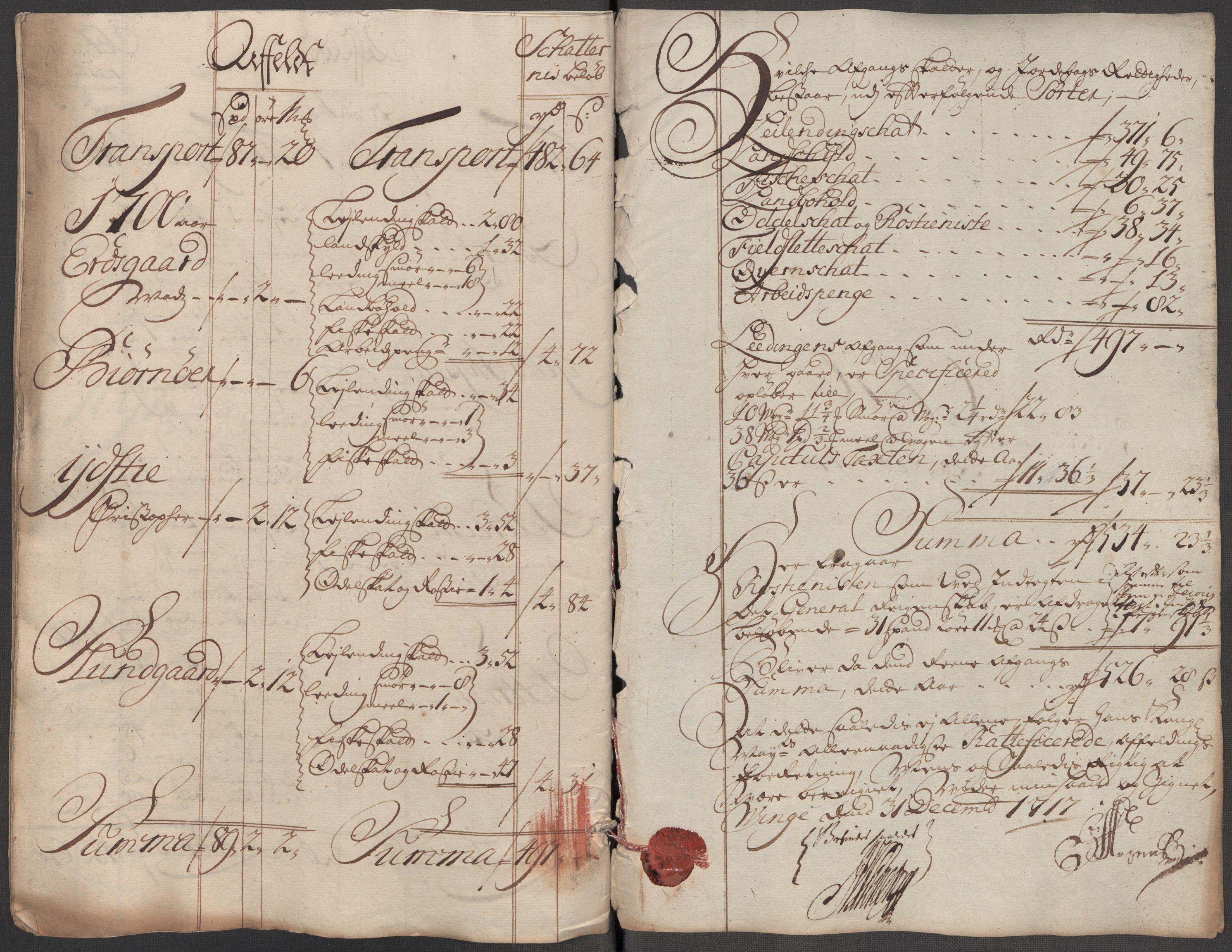 Rentekammeret inntil 1814, Reviderte regnskaper, Fogderegnskap, AV/RA-EA-4092/R62/L4207: Fogderegnskap Stjørdal og Verdal, 1717, s. 295