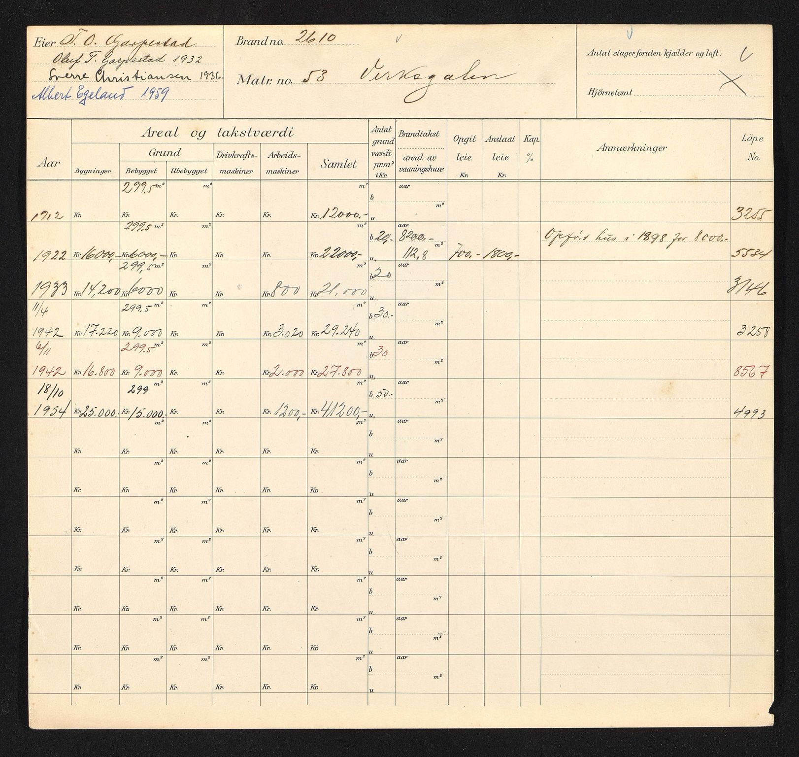 Stavanger kommune. Skattetakstvesenet, BYST/A-0440/F/Fa/Faa/L0045/0002: Skattetakstkort / Verksgata 58 - Verven 34