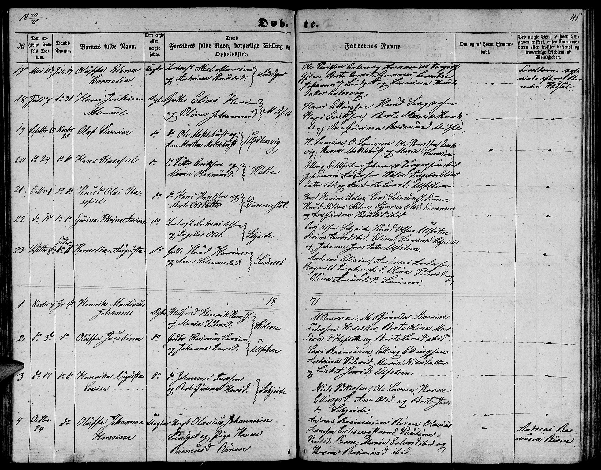 Ministerialprotokoller, klokkerbøker og fødselsregistre - Møre og Romsdal, AV/SAT-A-1454/509/L0111: Klokkerbok nr. 509C01, 1854-1882, s. 46