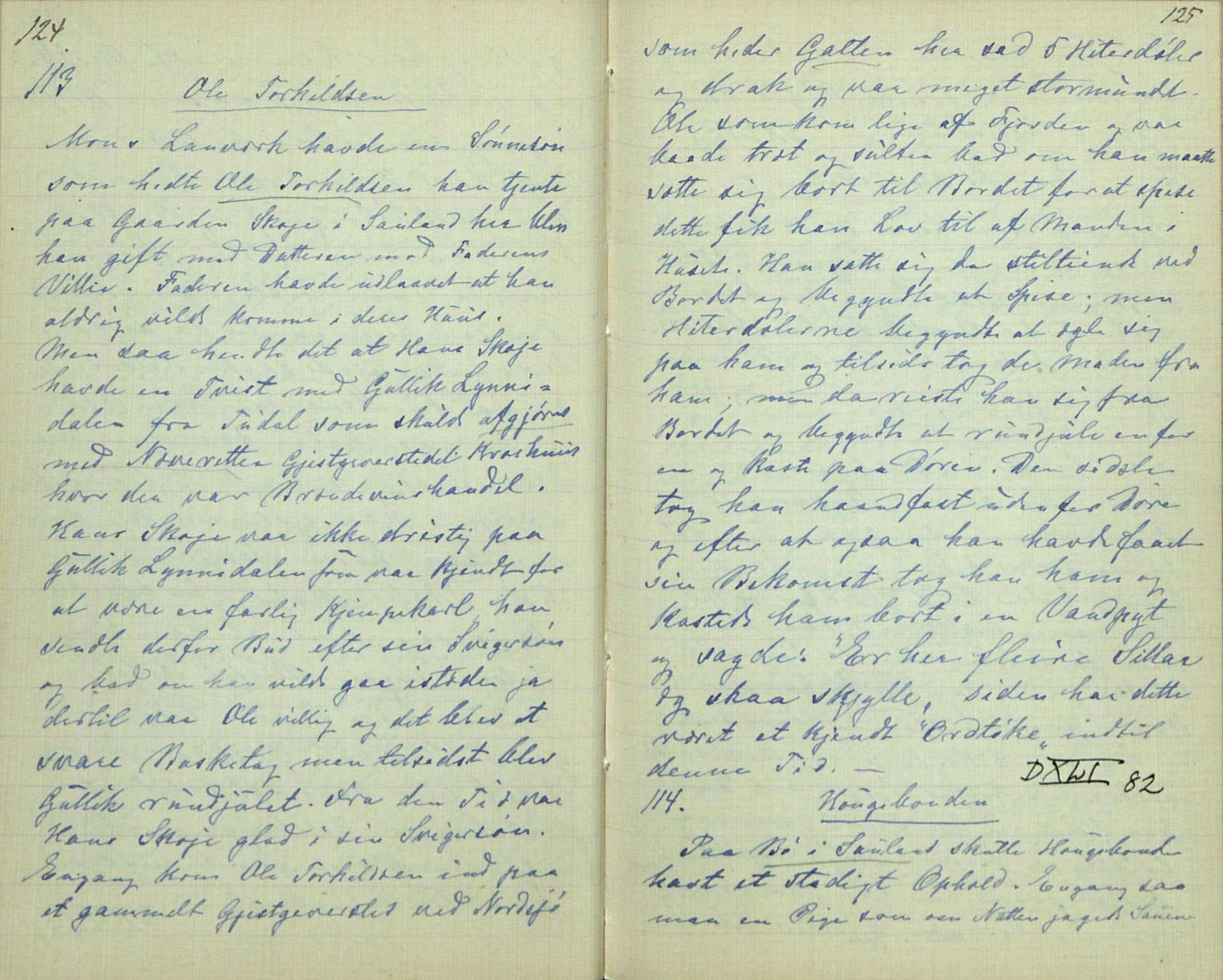Rikard Berge, TEMU/TGM-A-1003/F/L0007/0006: 251-299 / 256 Samlet af Halvor Nilsen Tveten i Bø, 1893, s. 124-125