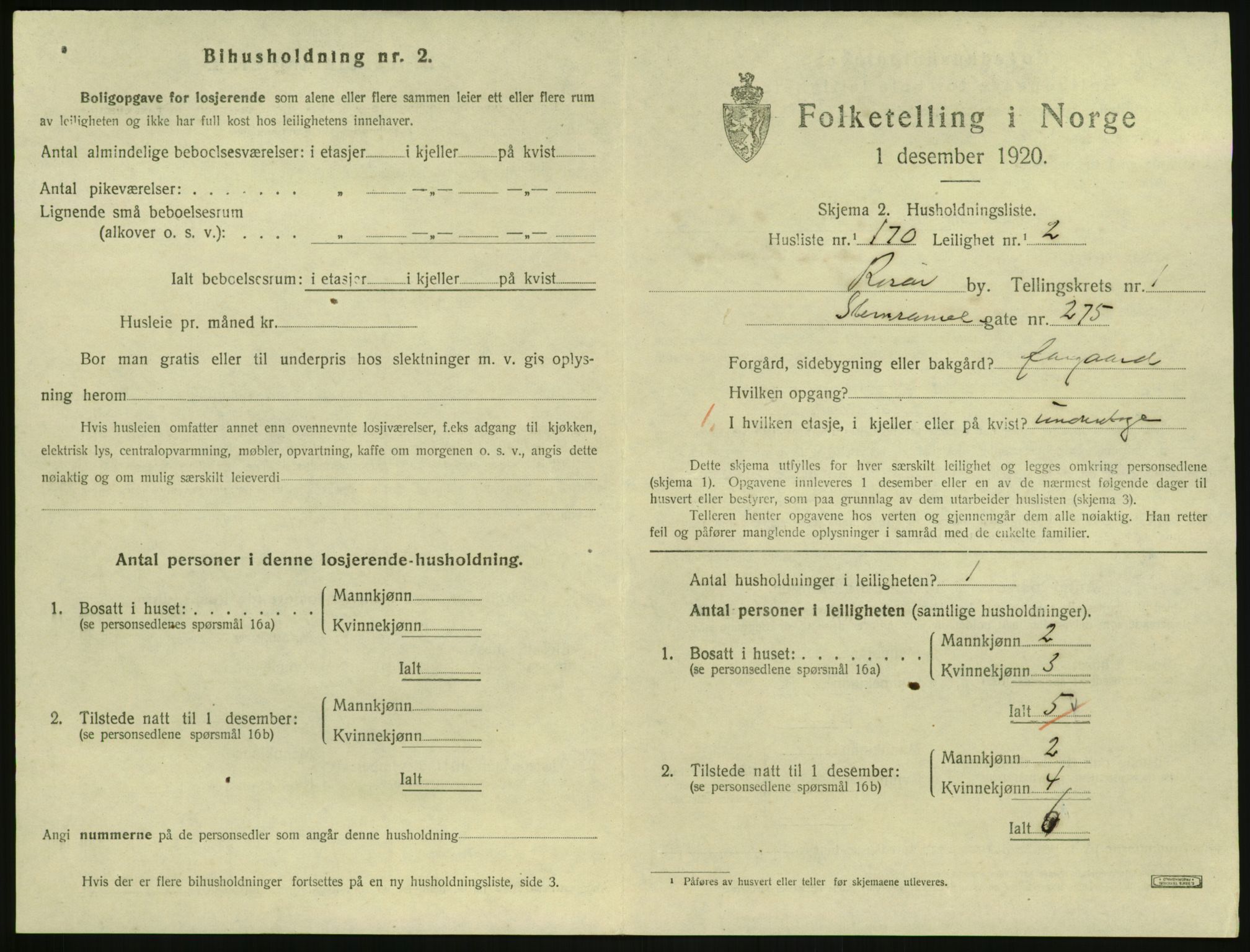 SAK, Folketelling 1920 for 0901 Risør kjøpstad, 1920, s. 1767