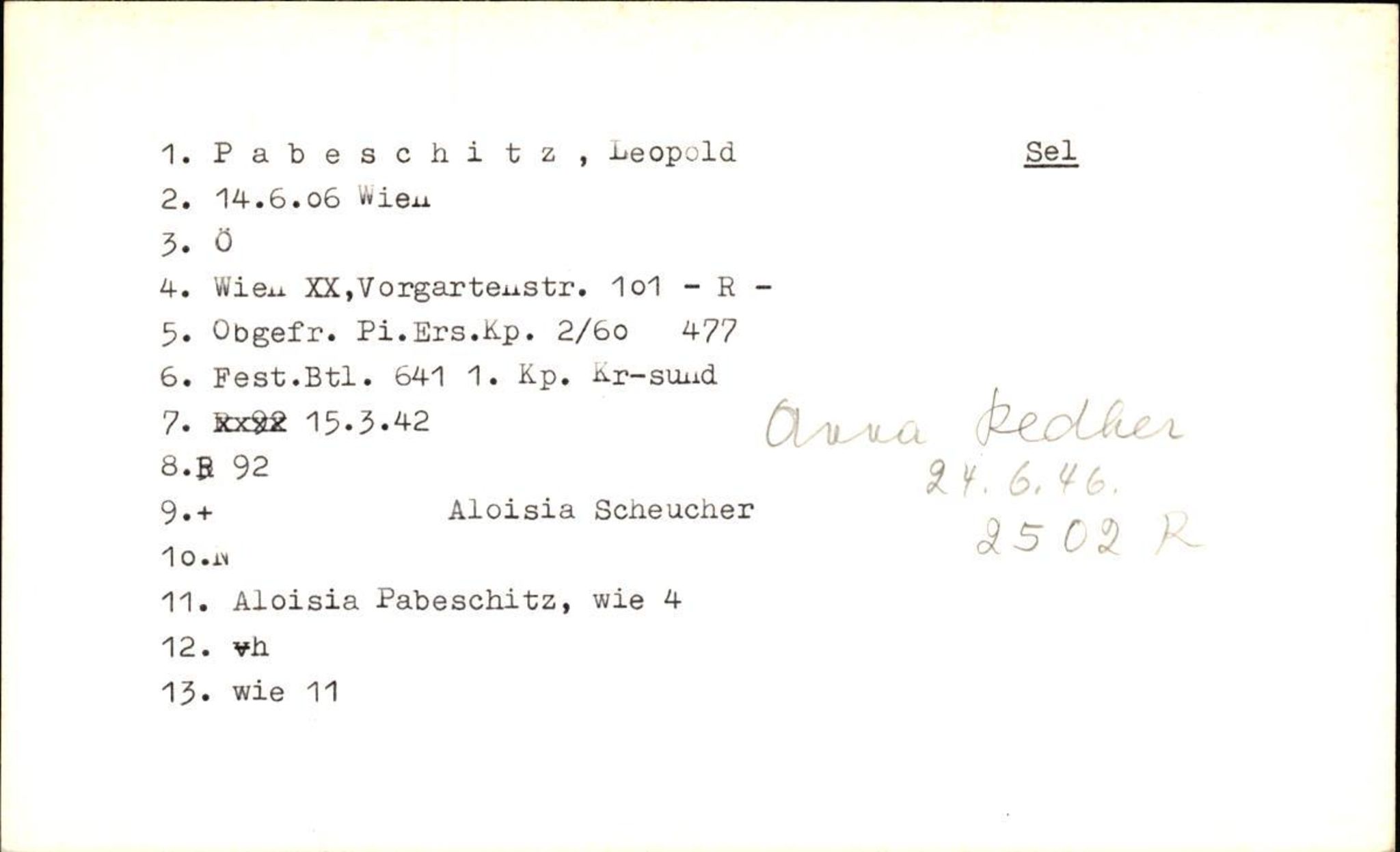 Hjemsendte tyskere , AV/RA-RAFA-6487/D/Db/L0020: Mülzet-Paülisch, 1945-1947, s. 1018