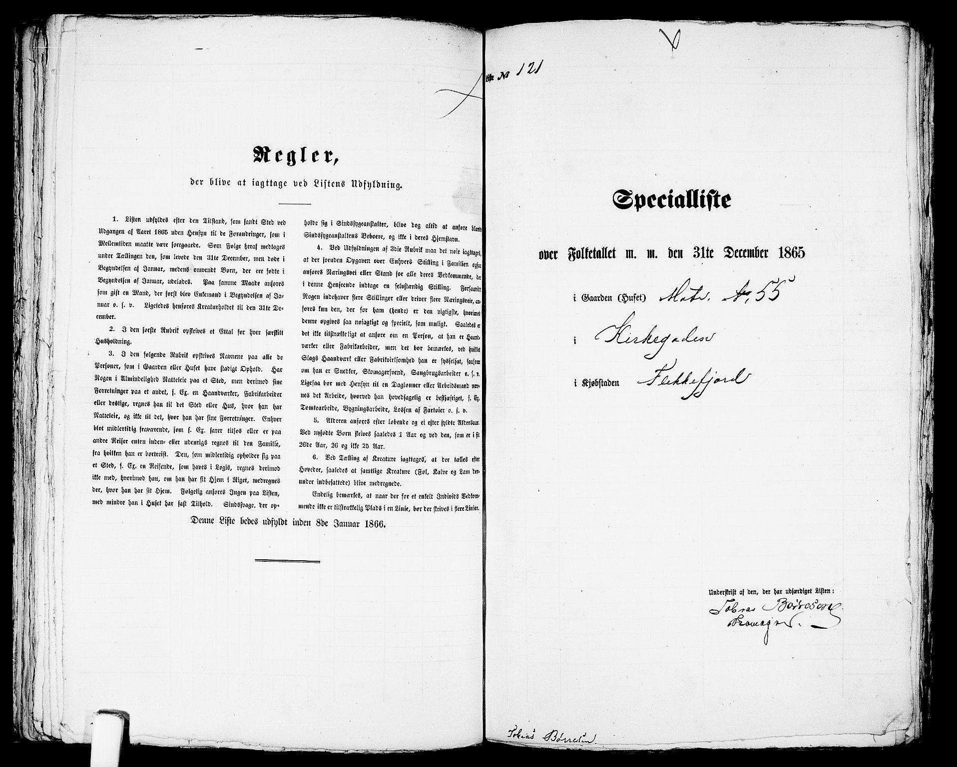 RA, Folketelling 1865 for 1004B Flekkefjord prestegjeld, Flekkefjord kjøpstad, 1865, s. 251