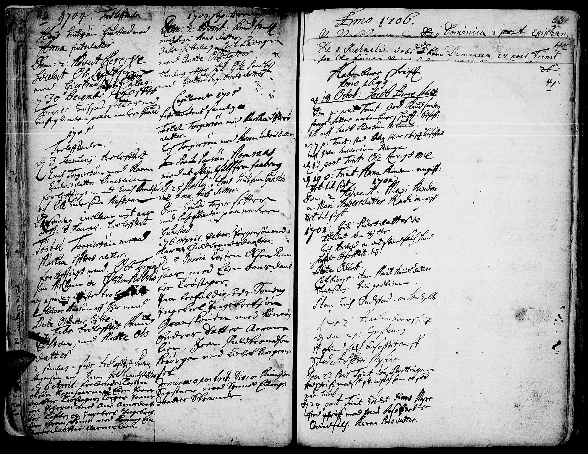 Ringebu prestekontor, AV/SAH-PREST-082/H/Ha/Haa/L0001: Ministerialbok nr. 1, 1696-1733, s. 40-41