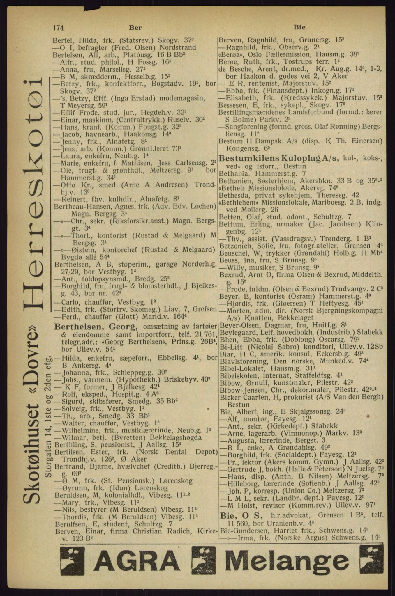 Kristiania/Oslo adressebok, PUBL/-, 1927, s. 174