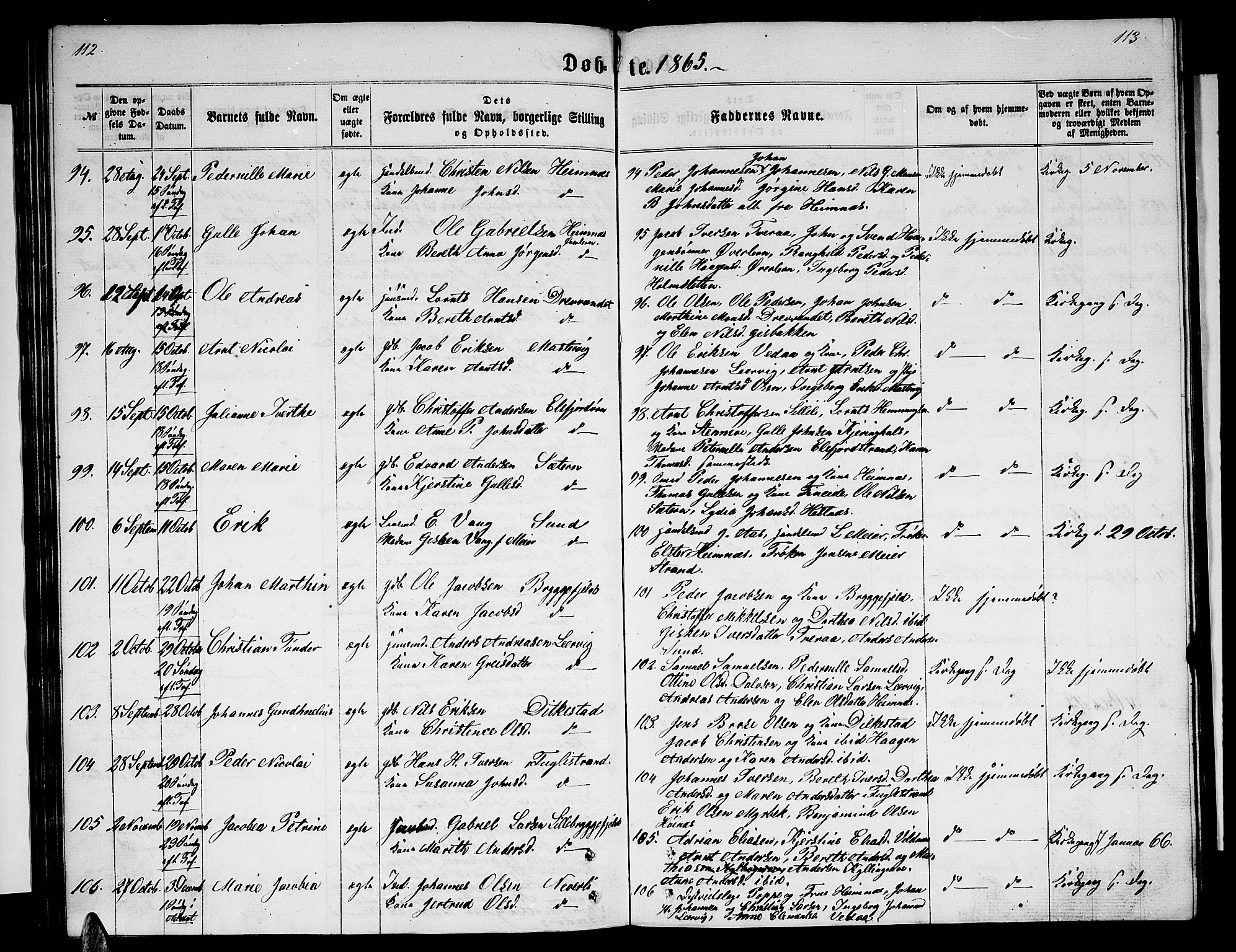 Ministerialprotokoller, klokkerbøker og fødselsregistre - Nordland, AV/SAT-A-1459/825/L0365: Klokkerbok nr. 825C02, 1858-1873, s. 112-113