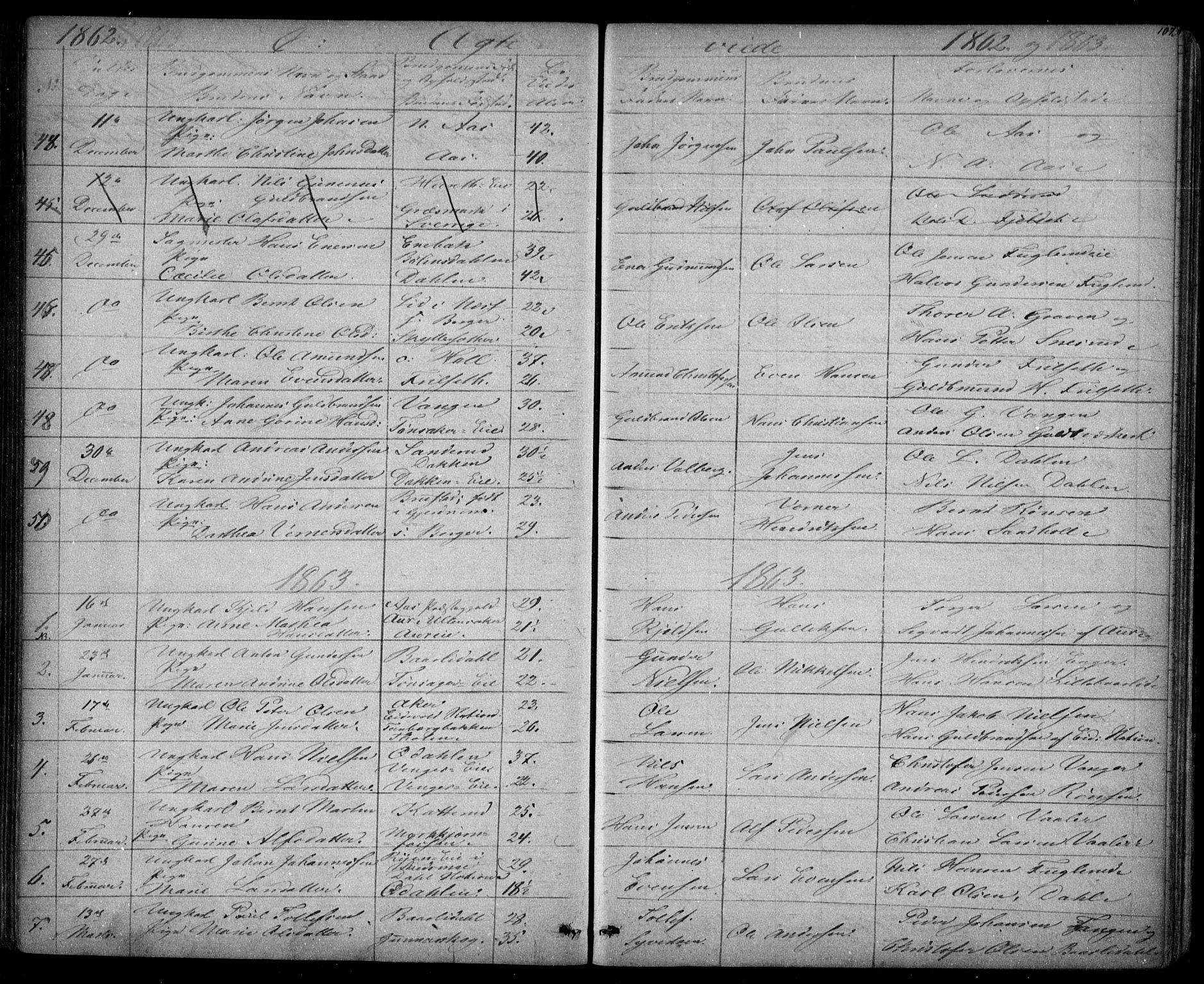 Eidsvoll prestekontor Kirkebøker, SAO/A-10888/G/Ga/L0001: Klokkerbok nr. I 1, 1861-1866, s. 107