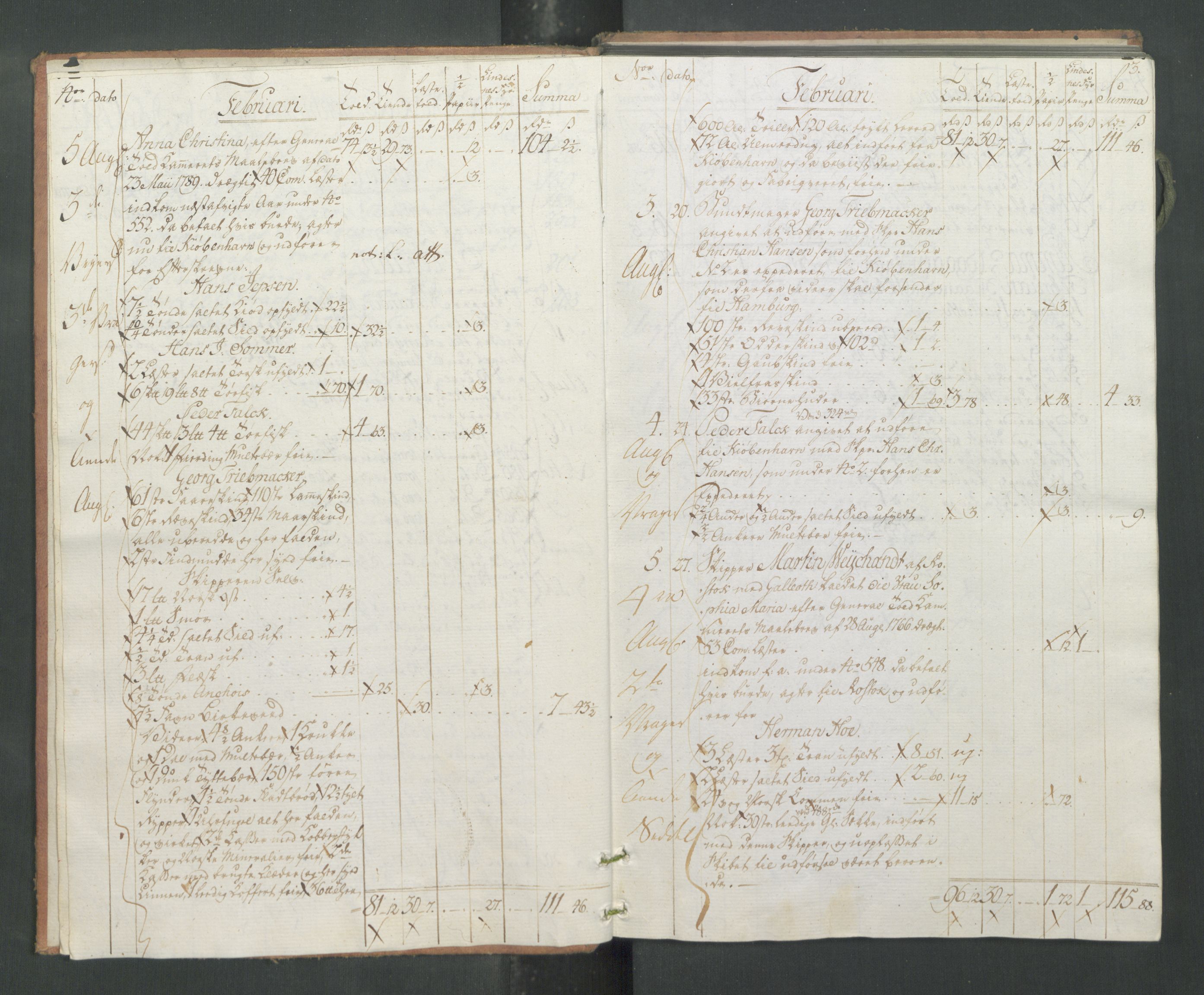 Generaltollkammeret, tollregnskaper, AV/RA-EA-5490/R33/L0187/0001: Tollregnskaper Trondheim A / Utgående tollbok, 1790