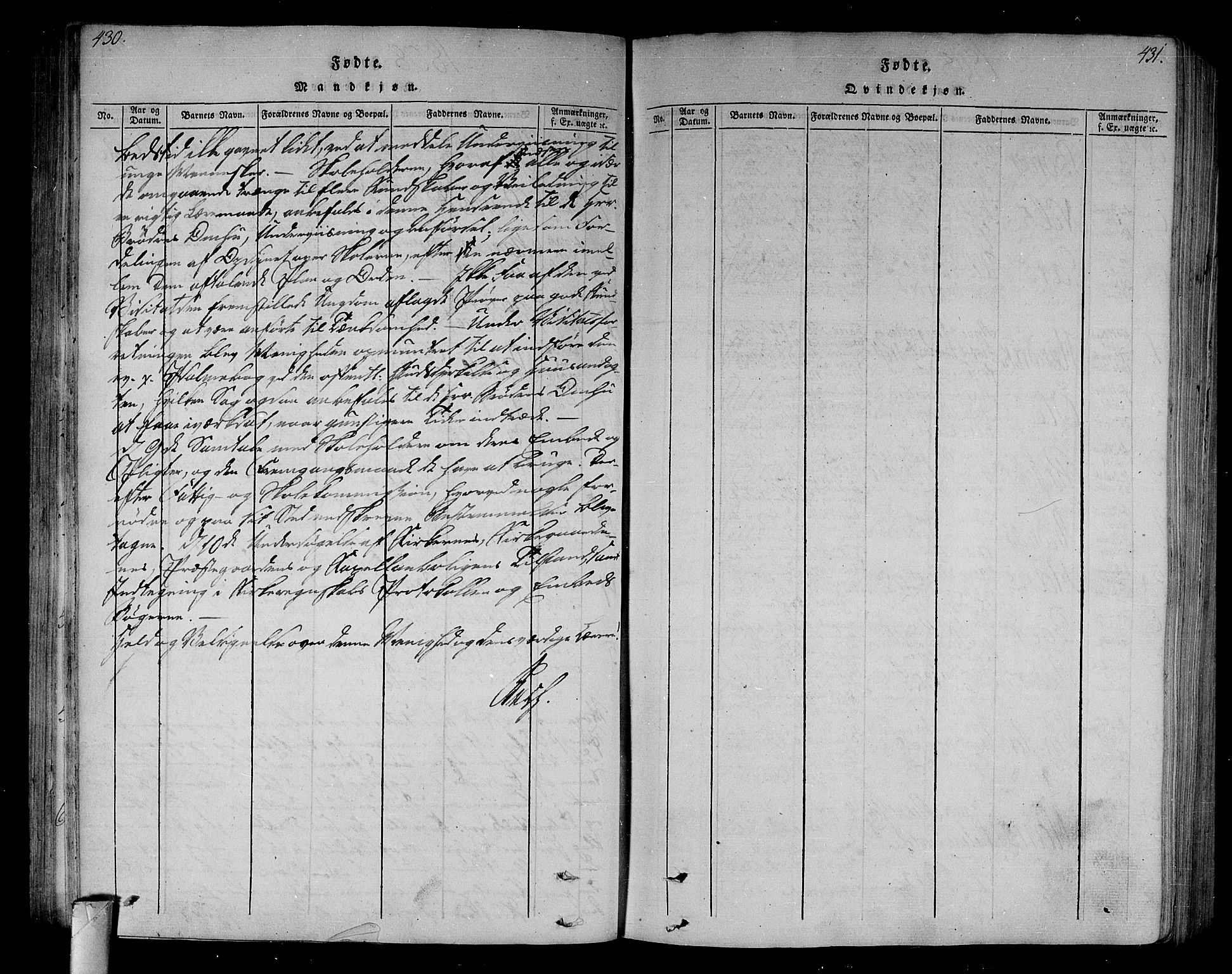 Eiker kirkebøker, AV/SAKO-A-4/F/Fa/L0010: Ministerialbok nr. I 10, 1806-1815, s. 430-431
