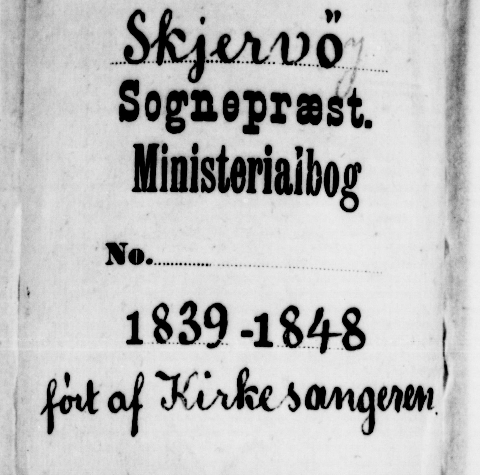 Skjervøy sokneprestkontor, SATØ/S-1300/H/Ha/Hab/L0002klokker: Klokkerbok nr. 2, 1839-1848