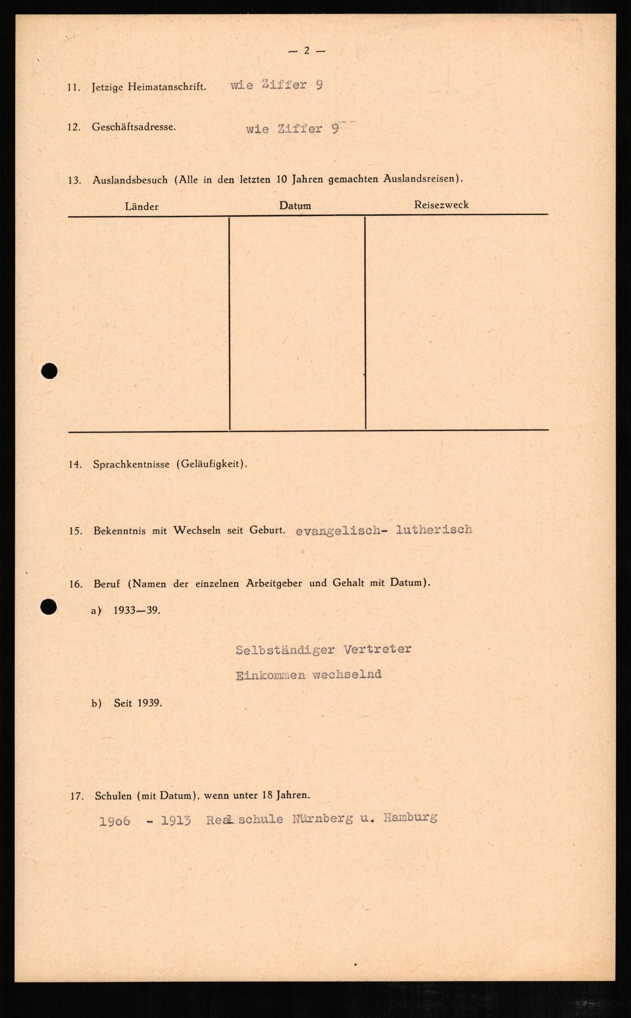 Forsvaret, Forsvarets overkommando II, AV/RA-RAFA-3915/D/Db/L0007: CI Questionaires. Tyske okkupasjonsstyrker i Norge. Tyskere., 1945-1946, s. 125