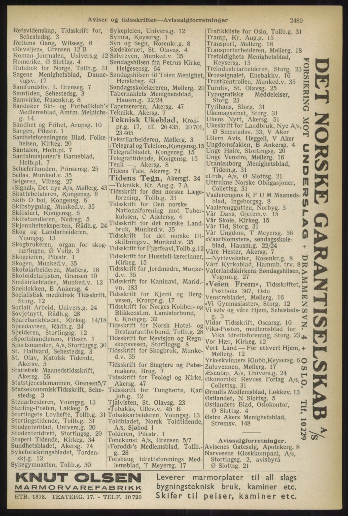 Kristiania/Oslo adressebok, PUBL/-, 1937, s. 2489