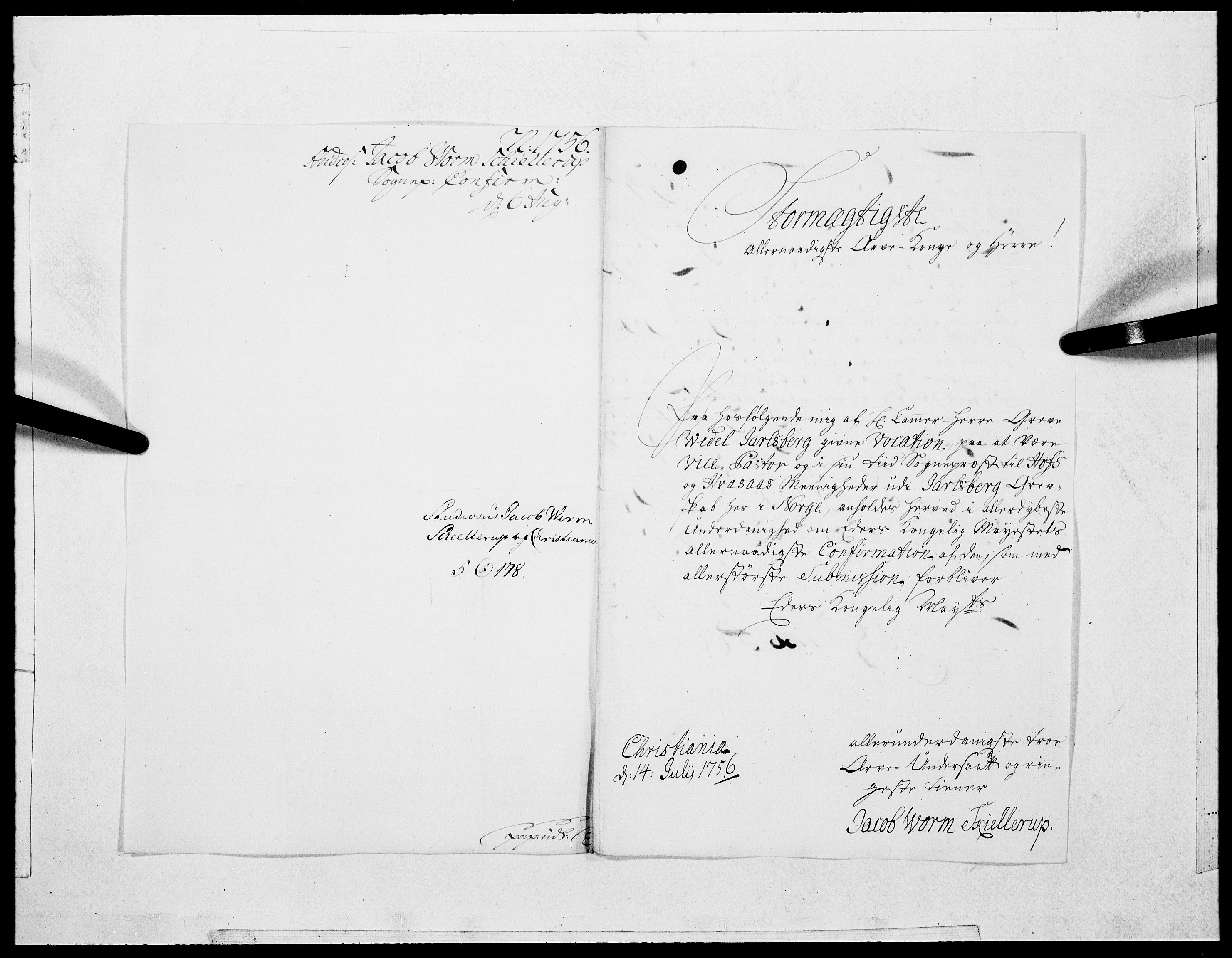 Danske Kanselli 1572-1799, AV/RA-EA-3023/F/Fc/Fcc/Fcca/L0172: Norske innlegg 1572-1799, 1756, s. 145