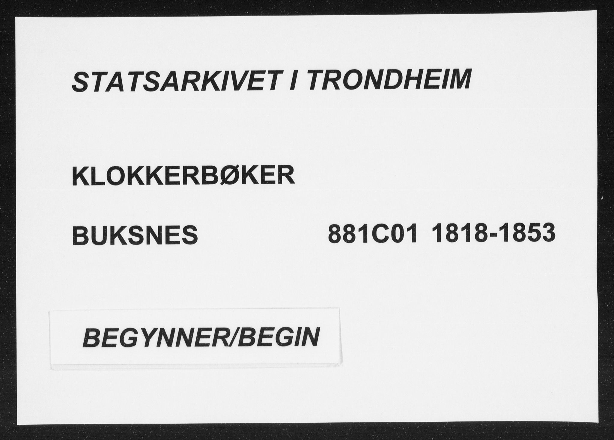 Ministerialprotokoller, klokkerbøker og fødselsregistre - Nordland, AV/SAT-A-1459/881/L1164: Klokkerbok nr. 881C01, 1818-1853