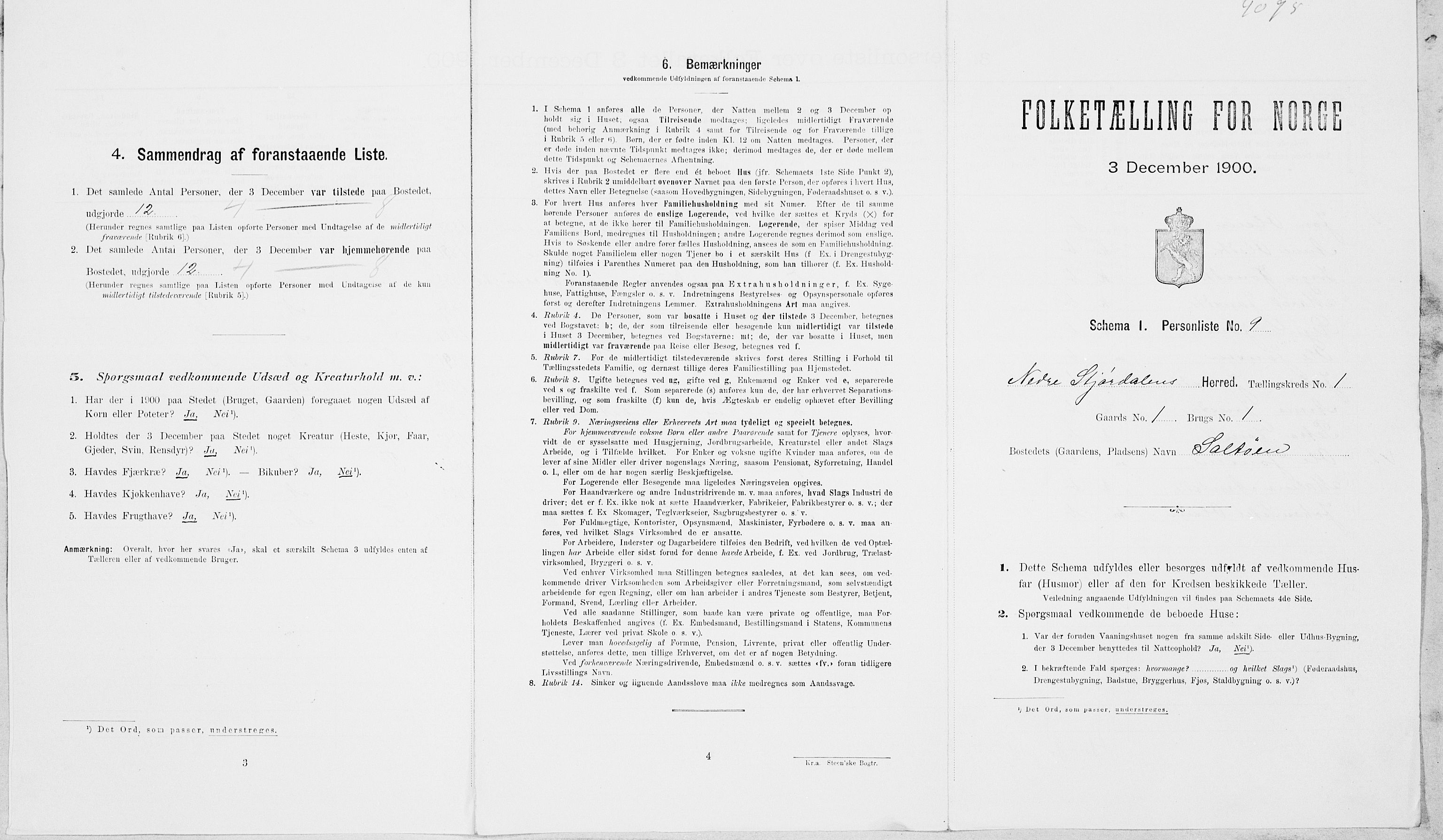 SAT, Folketelling 1900 for 1714 Nedre Stjørdal herred, 1900, s. 179