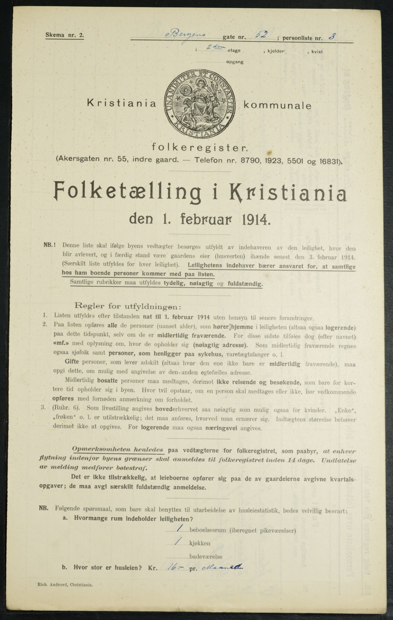 OBA, Kommunal folketelling 1.2.1914 for Kristiania, 1914, s. 4004