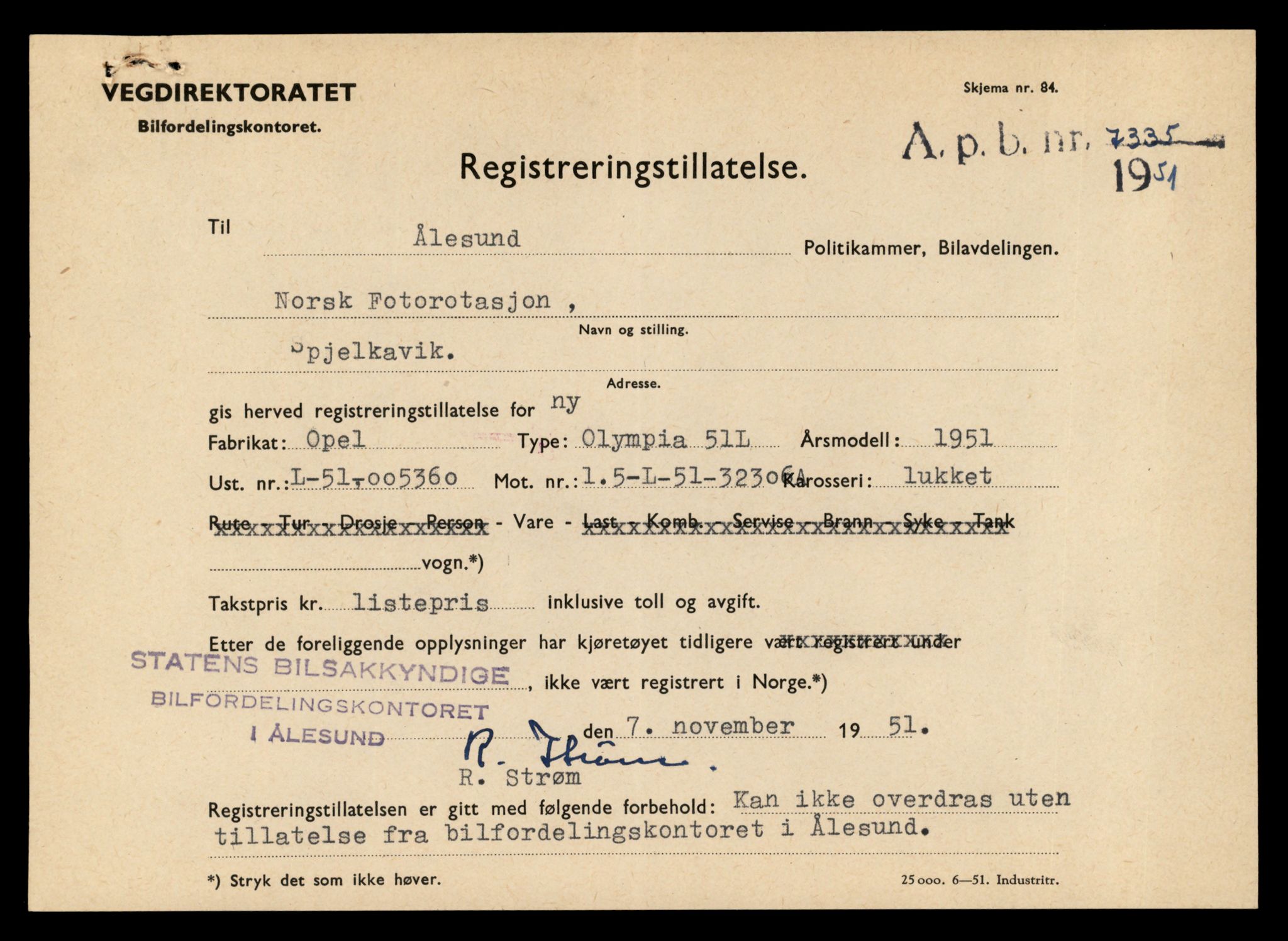 Møre og Romsdal vegkontor - Ålesund trafikkstasjon, AV/SAT-A-4099/F/Fe/L0018: Registreringskort for kjøretøy T 10091 - T 10227, 1927-1998, s. 2803