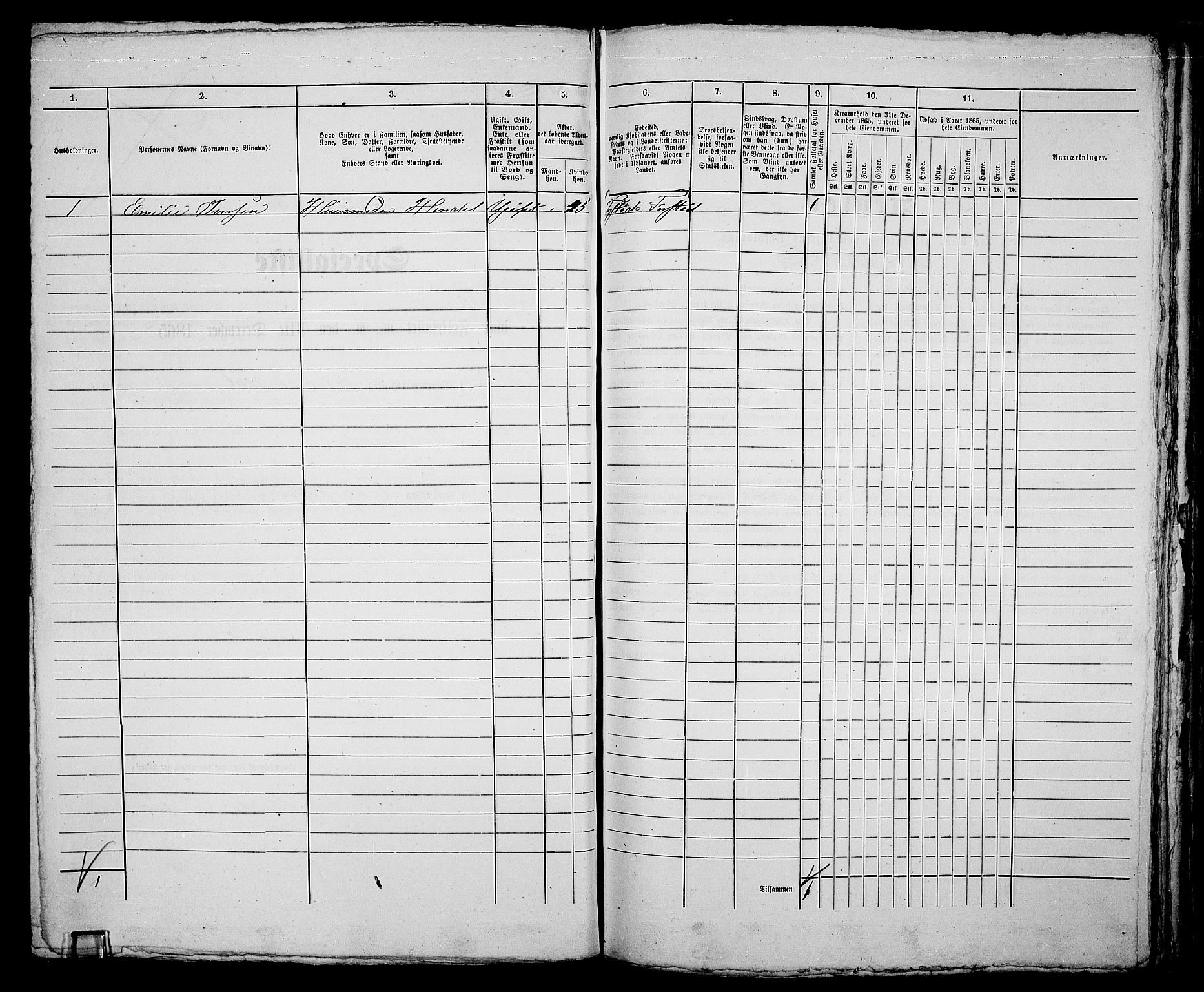 RA, Folketelling 1865 for 0103B Fredrikstad prestegjeld, Fredrikstad kjøpstad, 1865, s. 681