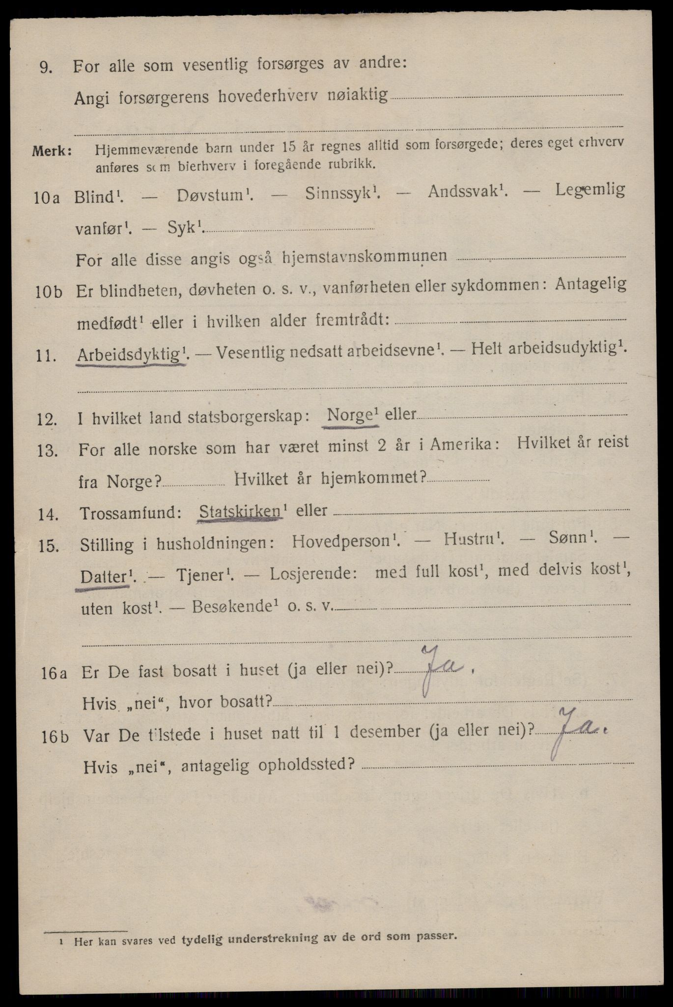 SAST, Folketelling 1920 for 1102 Sandnes ladested, 1920, s. 6667