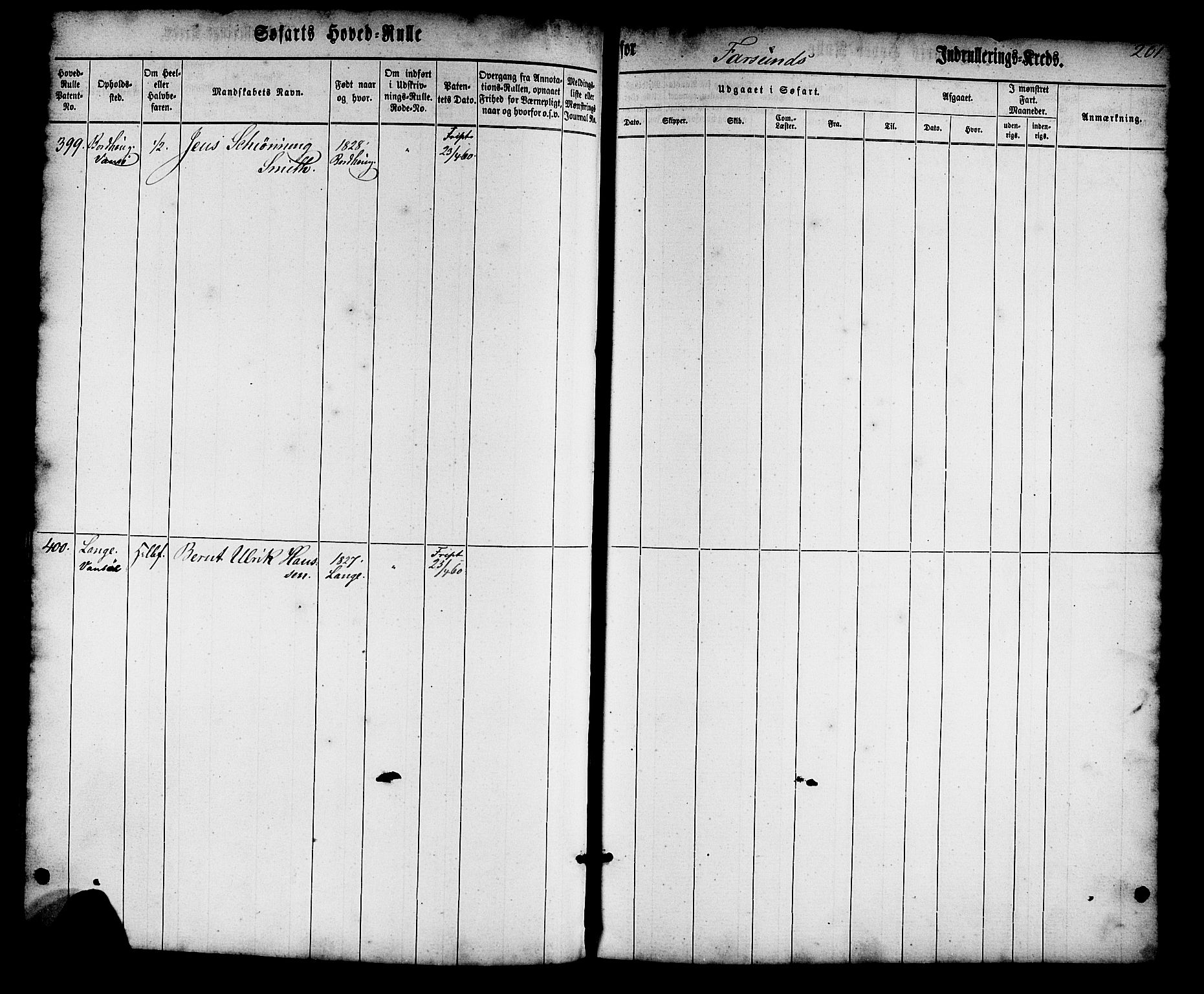 Farsund mønstringskrets, AV/SAK-2031-0017/F/Fb/L0013: Hovedrulle nr 1-574, Z-5, 1860-1869, s. 203