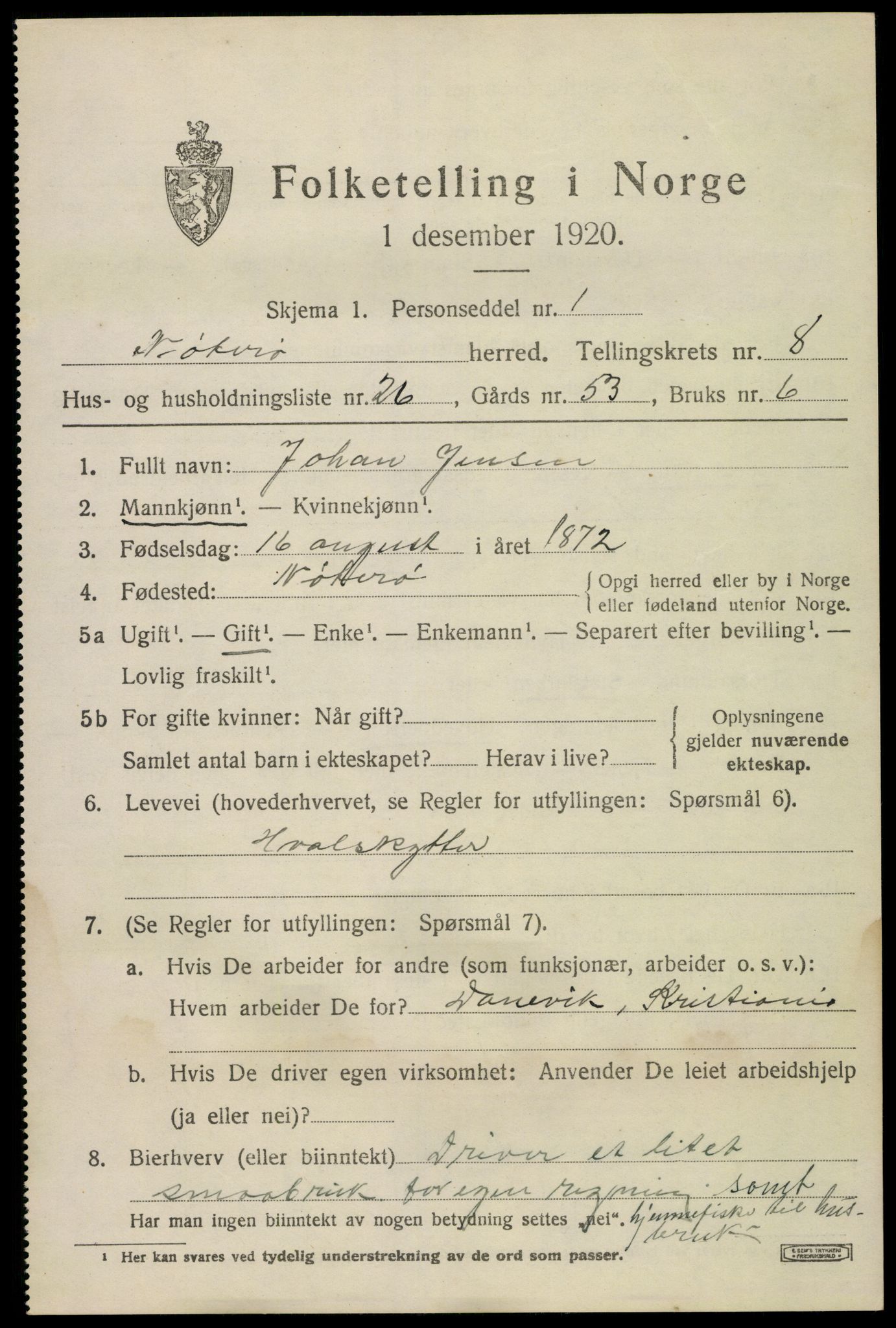 SAKO, Folketelling 1920 for 0722 Nøtterøy herred, 1920, s. 10669