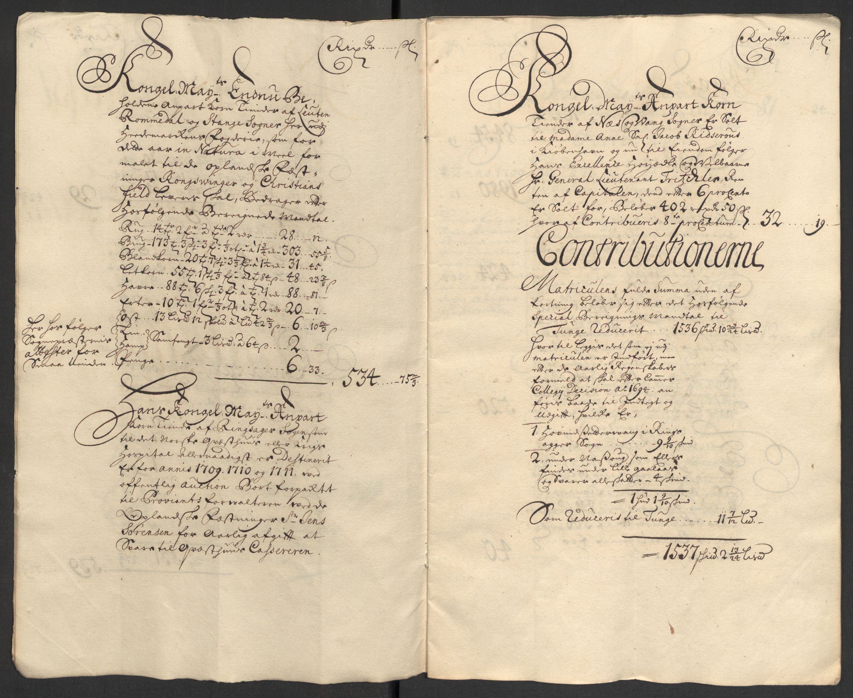 Rentekammeret inntil 1814, Reviderte regnskaper, Fogderegnskap, AV/RA-EA-4092/R16/L1045: Fogderegnskap Hedmark, 1709, s. 6