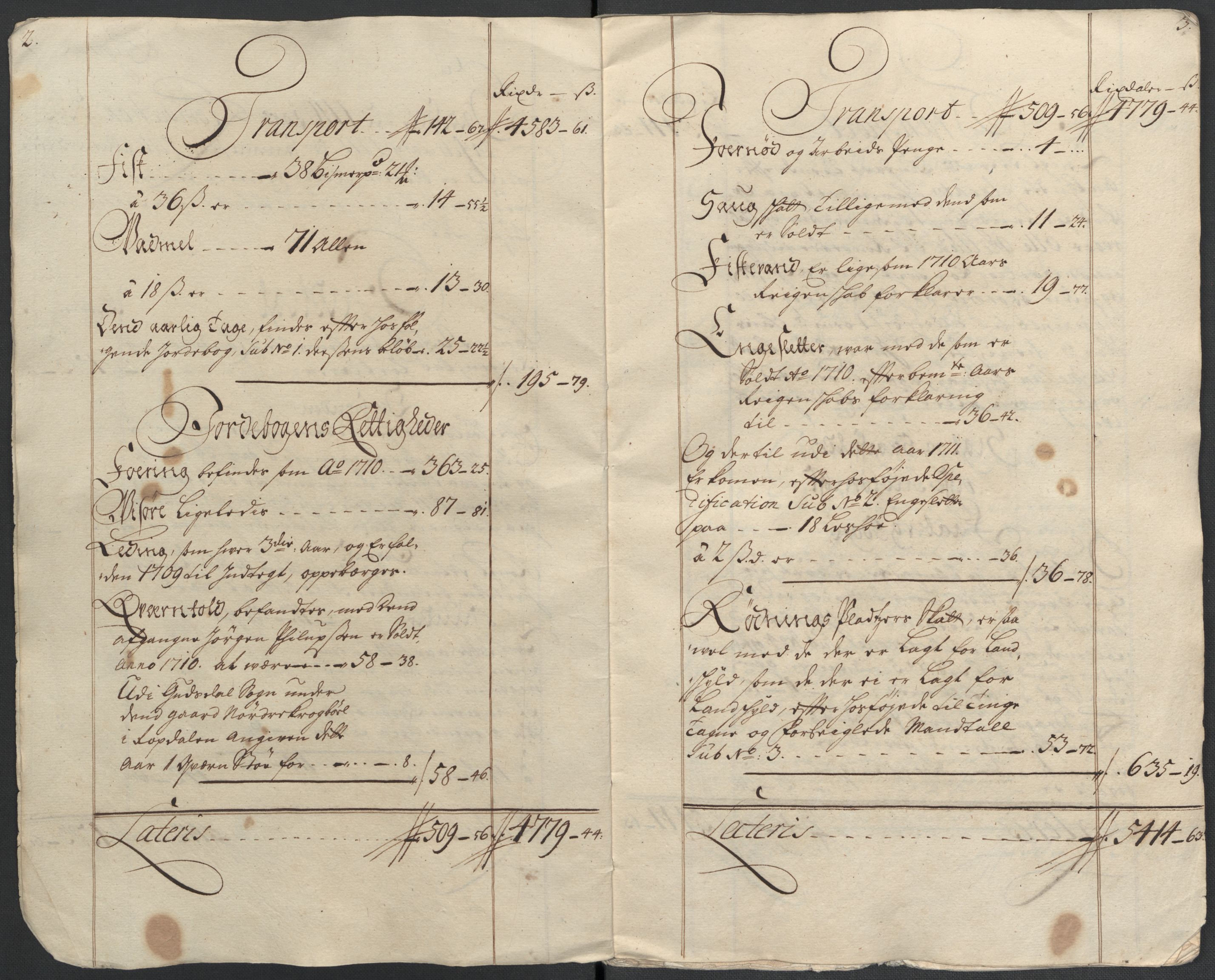 Rentekammeret inntil 1814, Reviderte regnskaper, Fogderegnskap, AV/RA-EA-4092/R17/L1180: Fogderegnskap Gudbrandsdal, 1711, s. 5