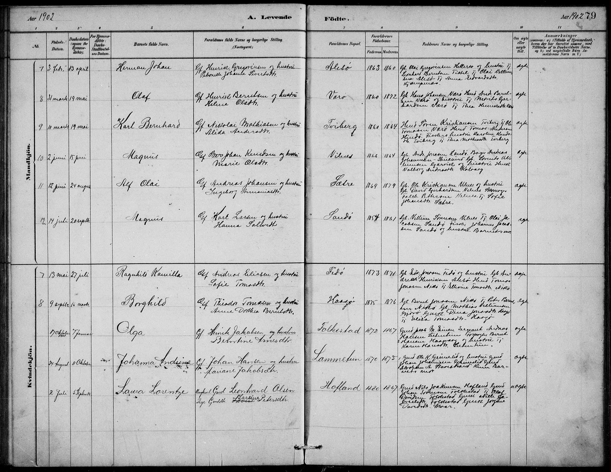Askvoll sokneprestembete, AV/SAB-A-79501/H/Hab/Habb/L0001: Klokkerbok nr. B 1, 1879-1909, s. 79