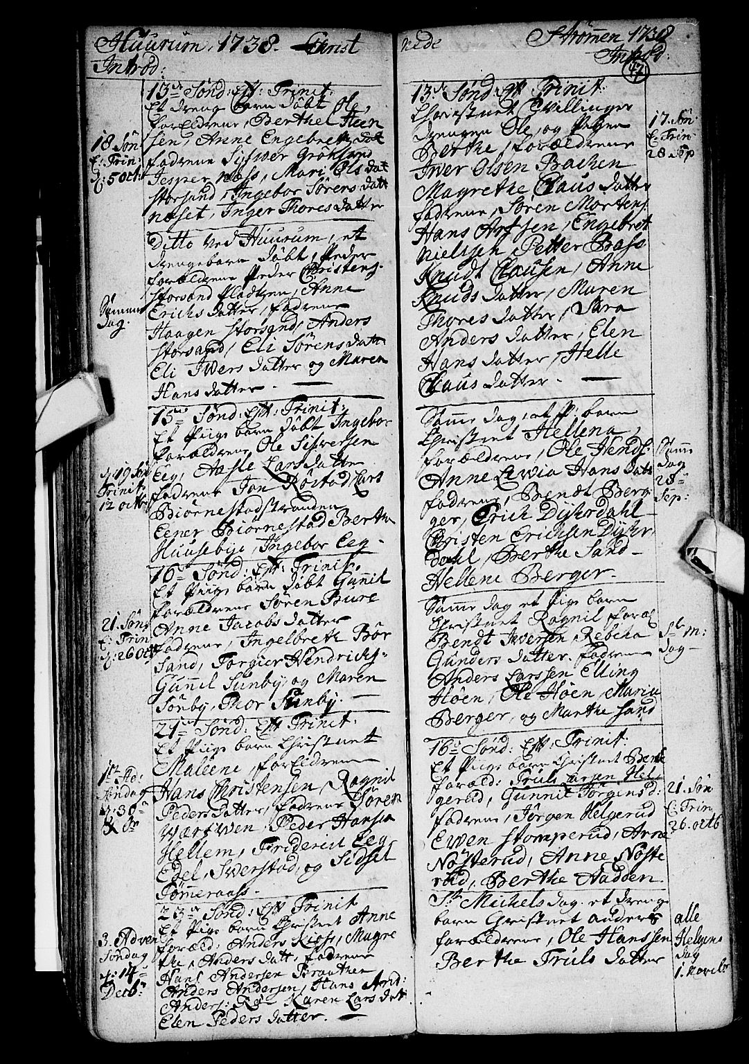 Hurum kirkebøker, AV/SAKO-A-229/F/Fa/L0002: Ministerialbok nr. 2, 1733-1757, s. 47