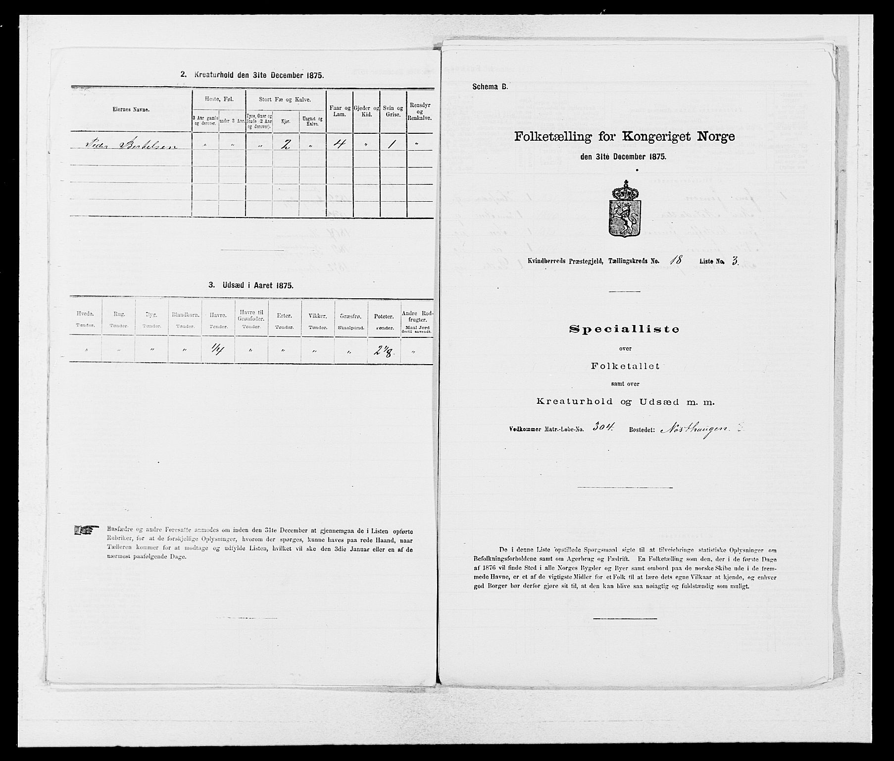 SAB, Folketelling 1875 for 1224P Kvinnherad prestegjeld, 1875, s. 1107