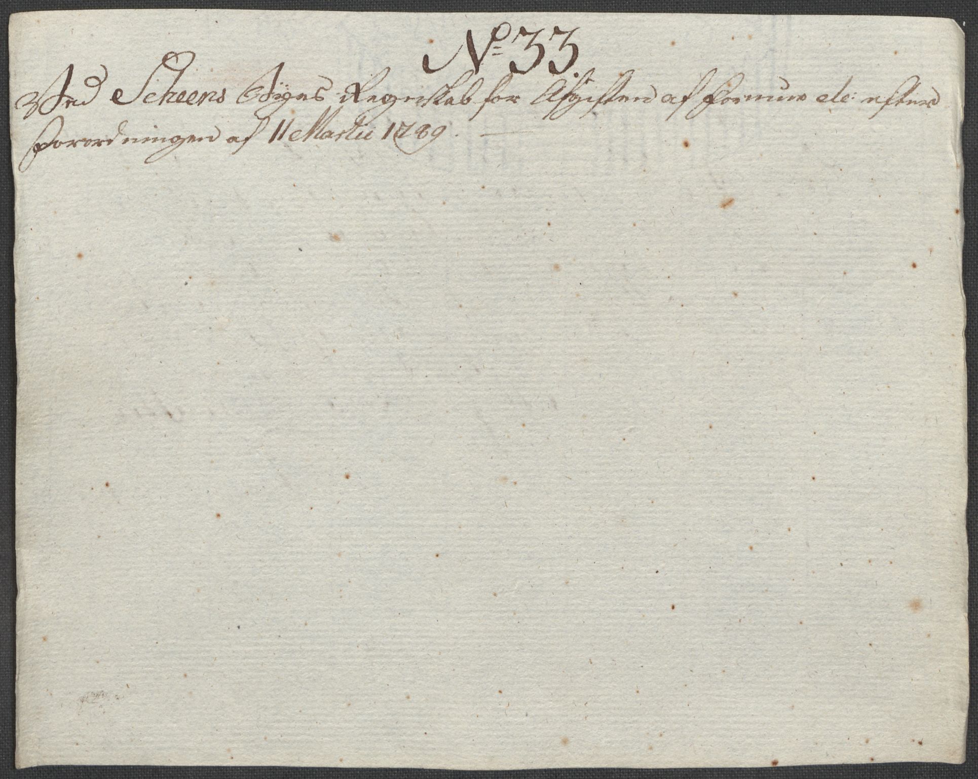 Rentekammeret inntil 1814, Reviderte regnskaper, Mindre regnskaper, AV/RA-EA-4068/Rf/Rfe/L0043: Skien, Solør og Odalen fogderi, 1789, s. 19