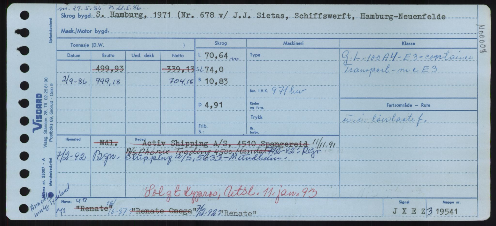 Sjøfartsdirektoratet med forløpere, Skipsmålingen, RA/S-1627/H/Hd/L0030: Fartøy, Q-Riv, s. 421