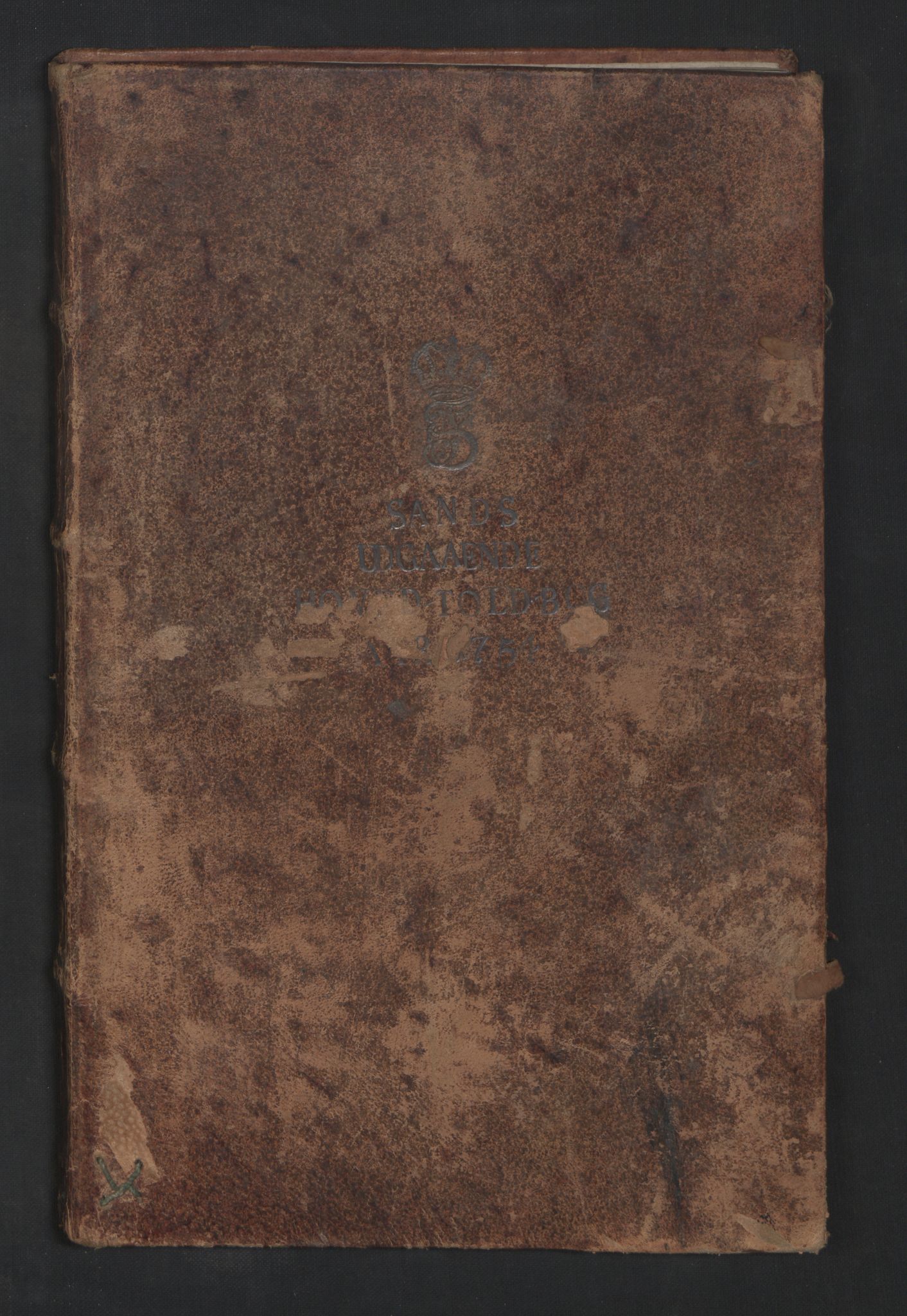 Generaltollkammeret, tollregnskaper, RA/EA-5490/R07/L0014/0002: Tollregnskaper Sand / Utgående hovedtollbok, 1754