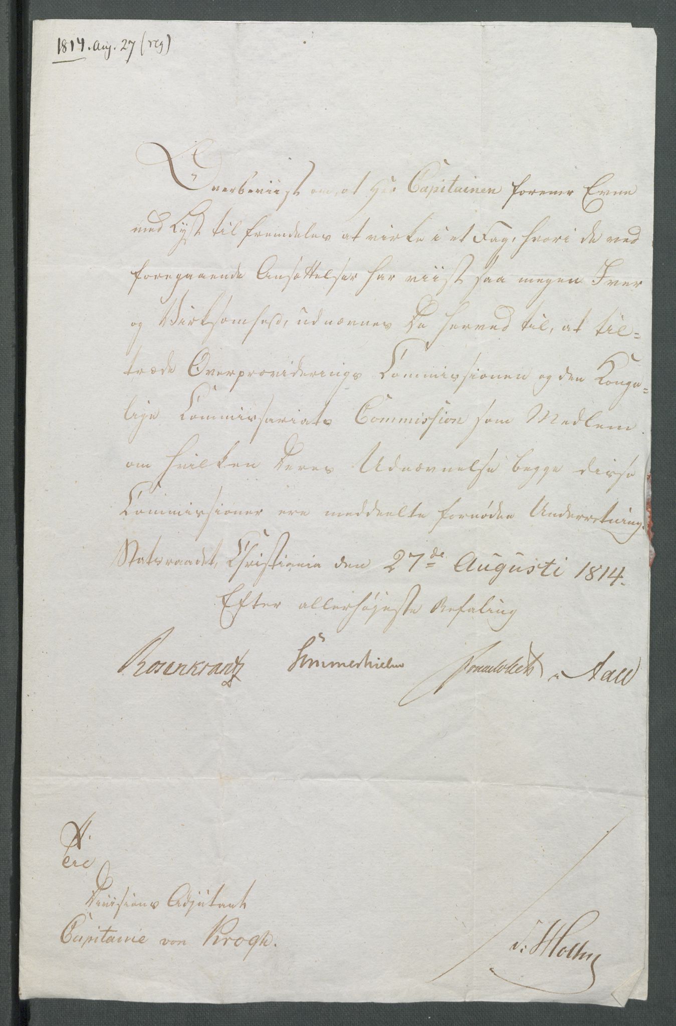 Forskjellige samlinger, Historisk-kronologisk samling, AV/RA-EA-4029/G/Ga/L0009A: Historisk-kronologisk samling. Dokumenter fra januar og ut september 1814. , 1814, s. 302