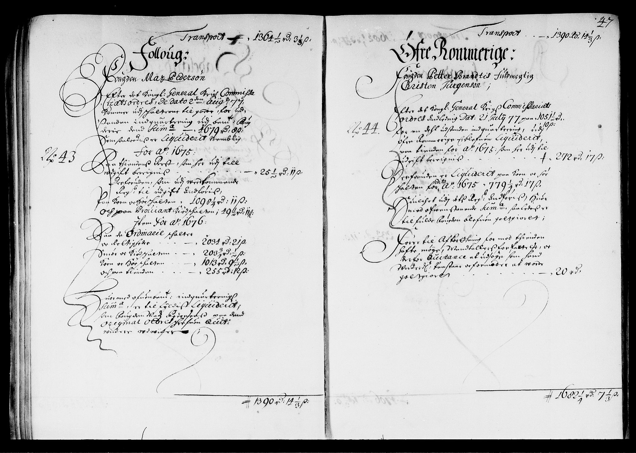 Rentekammeret inntil 1814, Reviderte regnskaper, Stiftamtstueregnskaper, Landkommissariatet på Akershus og Akershus stiftamt, AV/RA-EA-5869/R/Rb/L0113: Akershus stiftamt, 1675