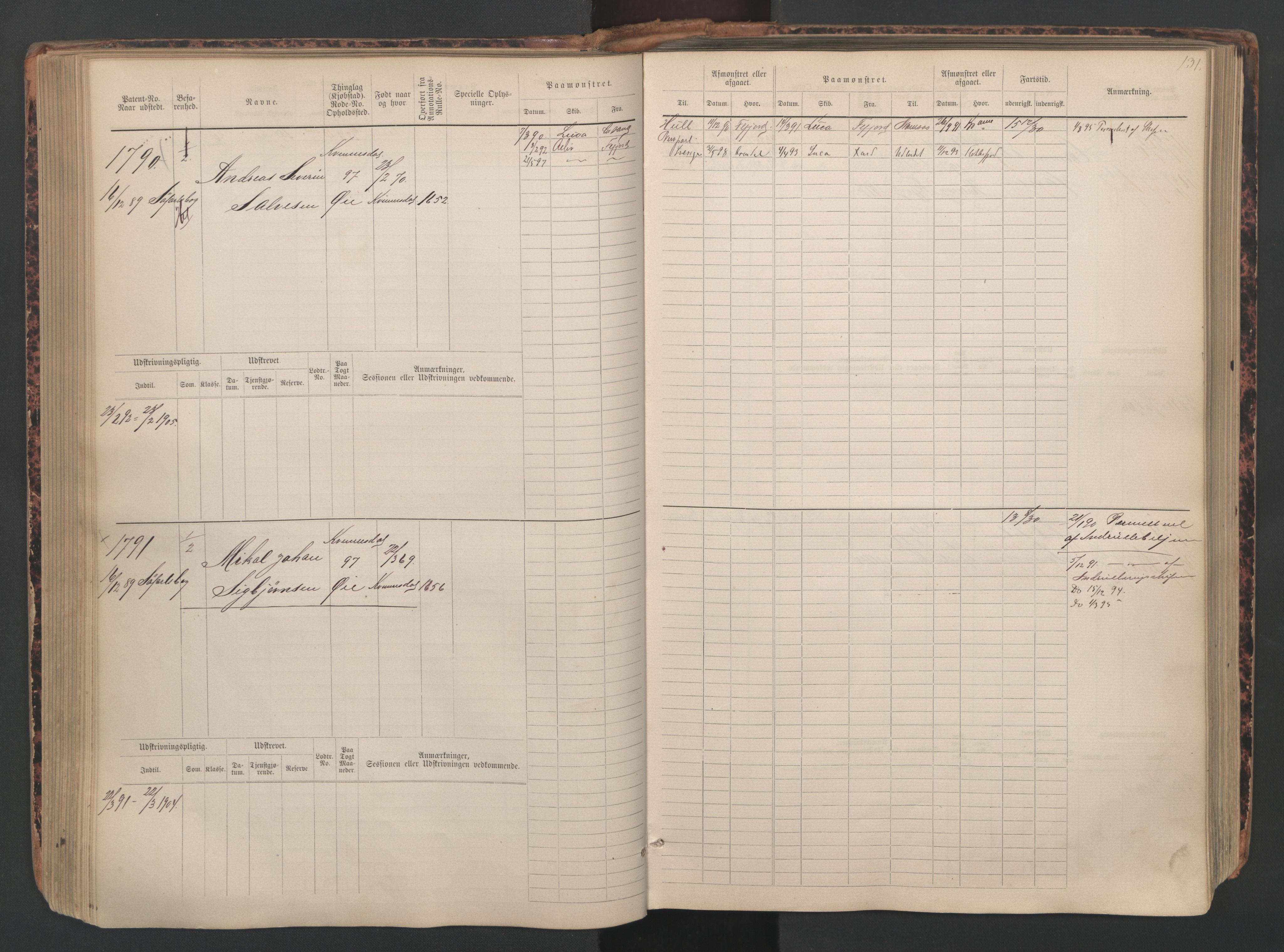 Flekkefjord mønstringskrets, AV/SAK-2031-0018/F/Fb/L0010: Hovedrulle nr 1534-2329, Æ-7, 1884-1948, s. 133