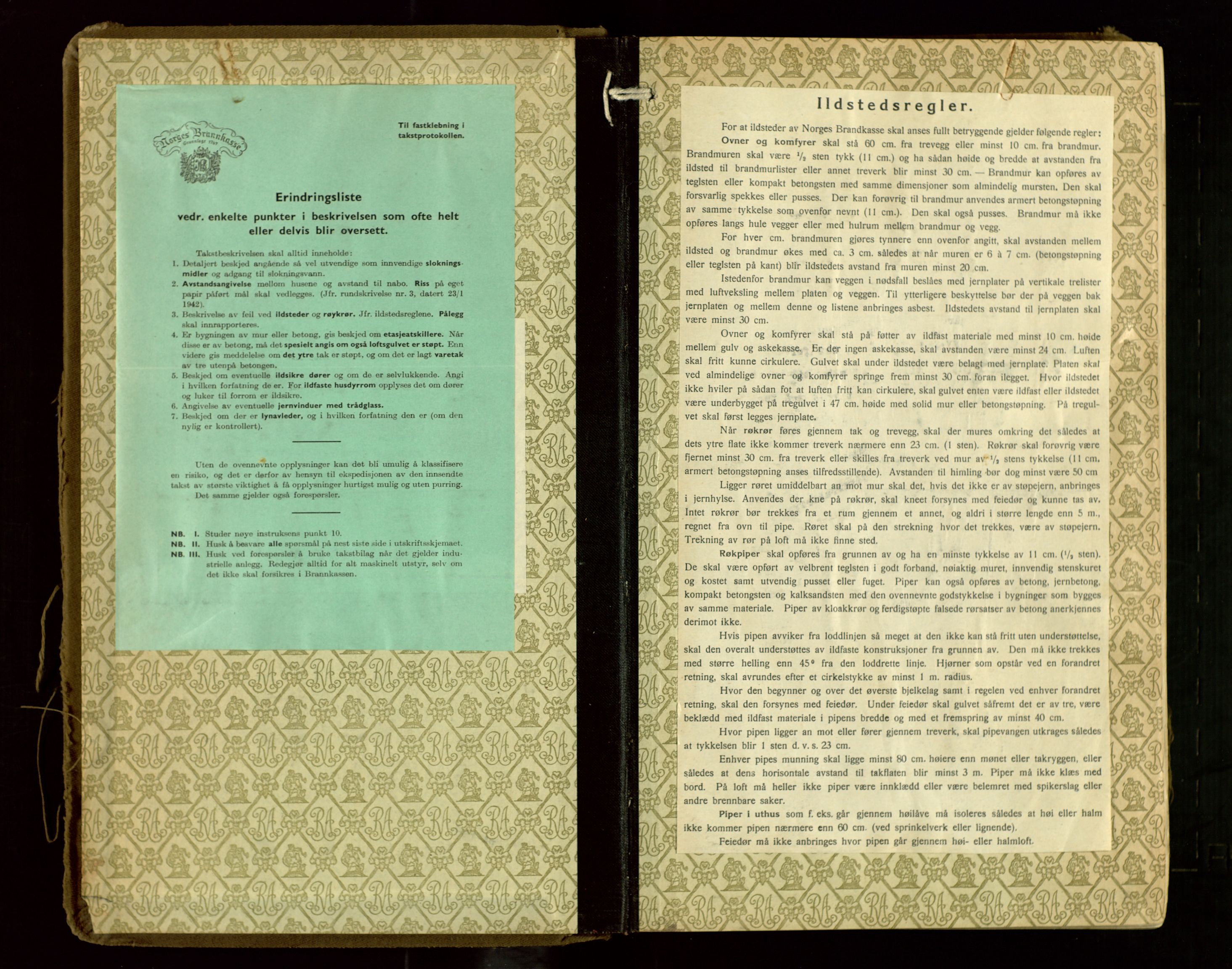 Eigersund lensmannskontor, SAST/A-100171/Goa/L0006: "Brandtakstprotokoll", 1937-1943