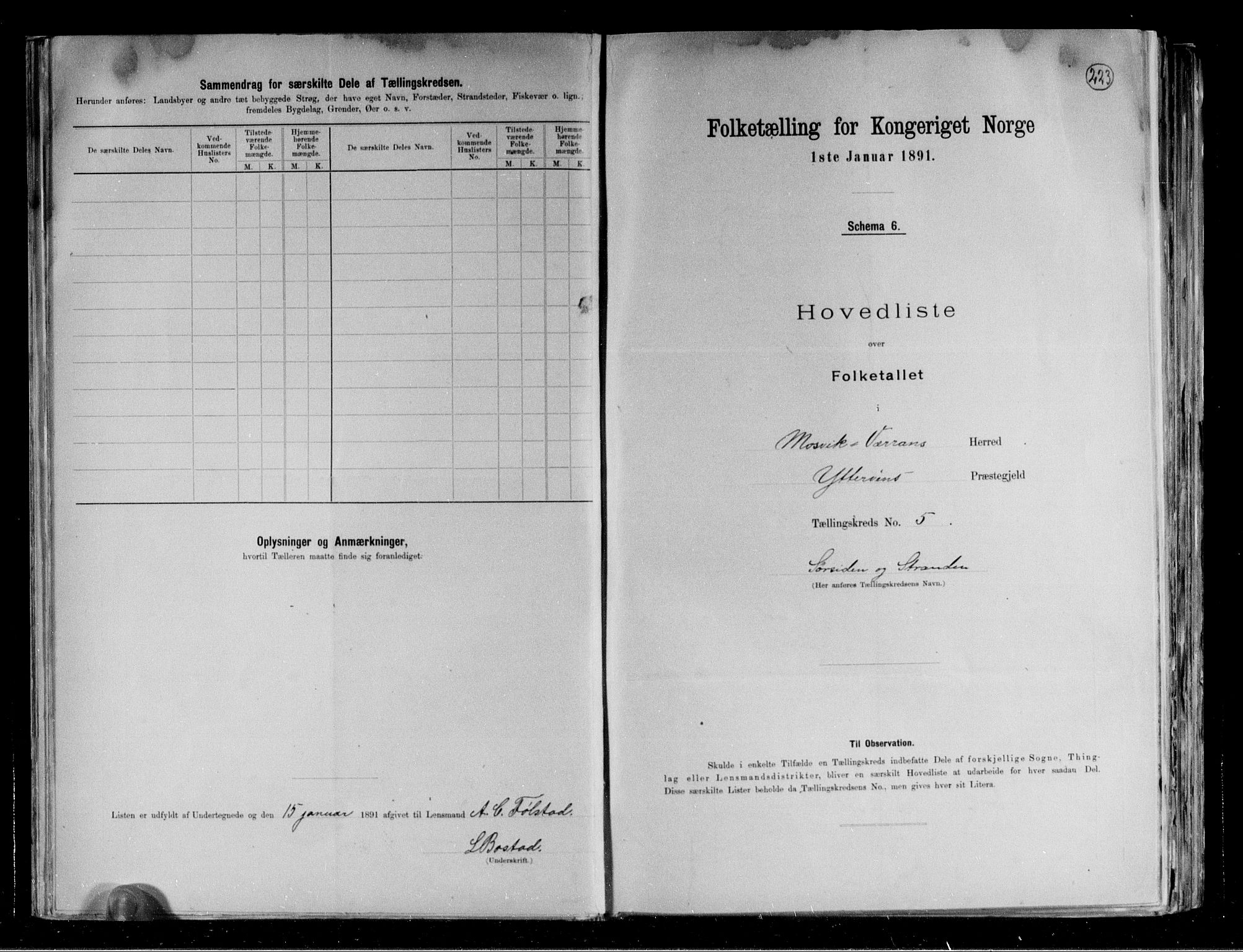 RA, Folketelling 1891 for 1723 Mosvik og Verran herred, 1891, s. 16