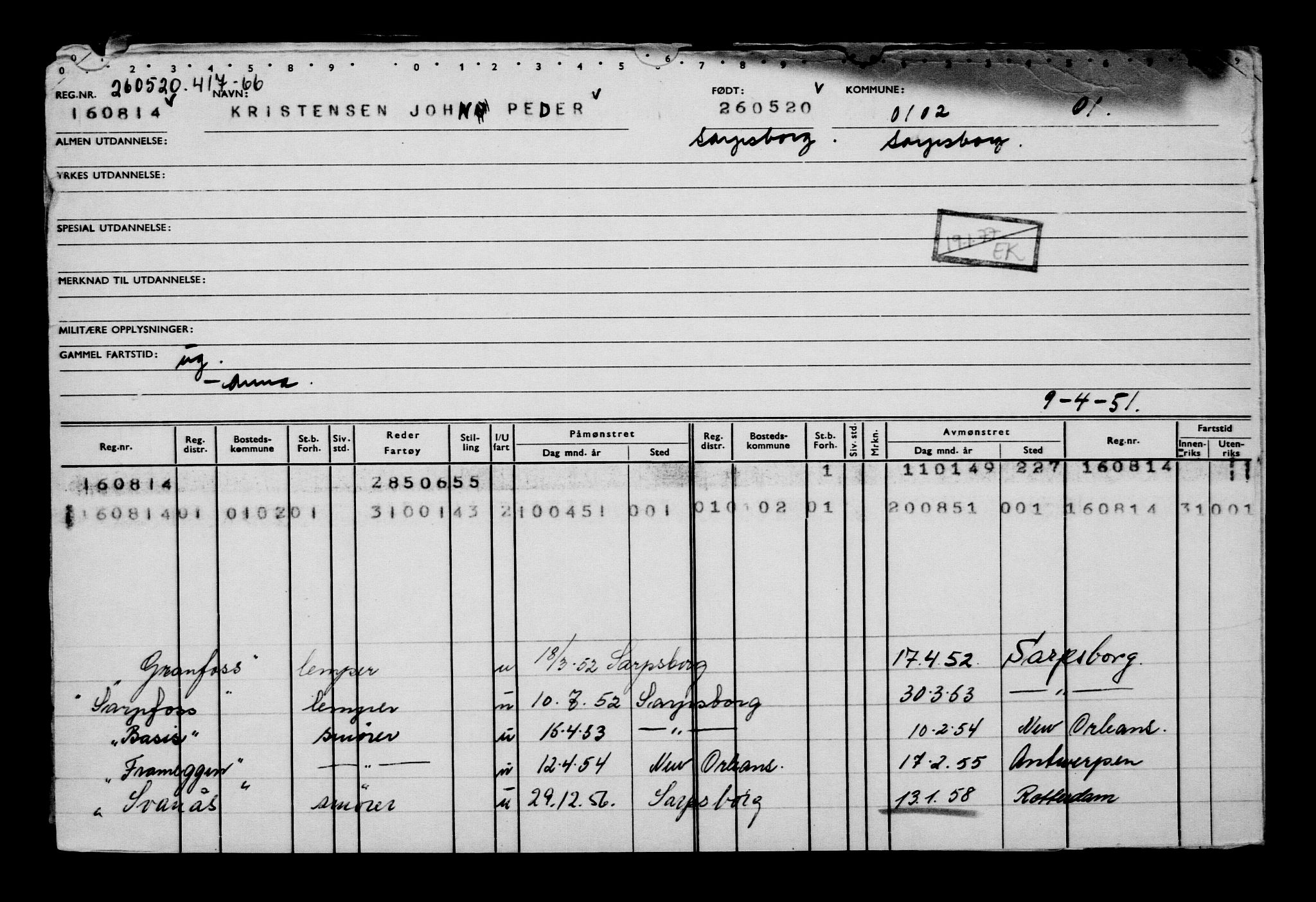 Direktoratet for sjømenn, AV/RA-S-3545/G/Gb/L0181: Hovedkort, 1920, s. 334