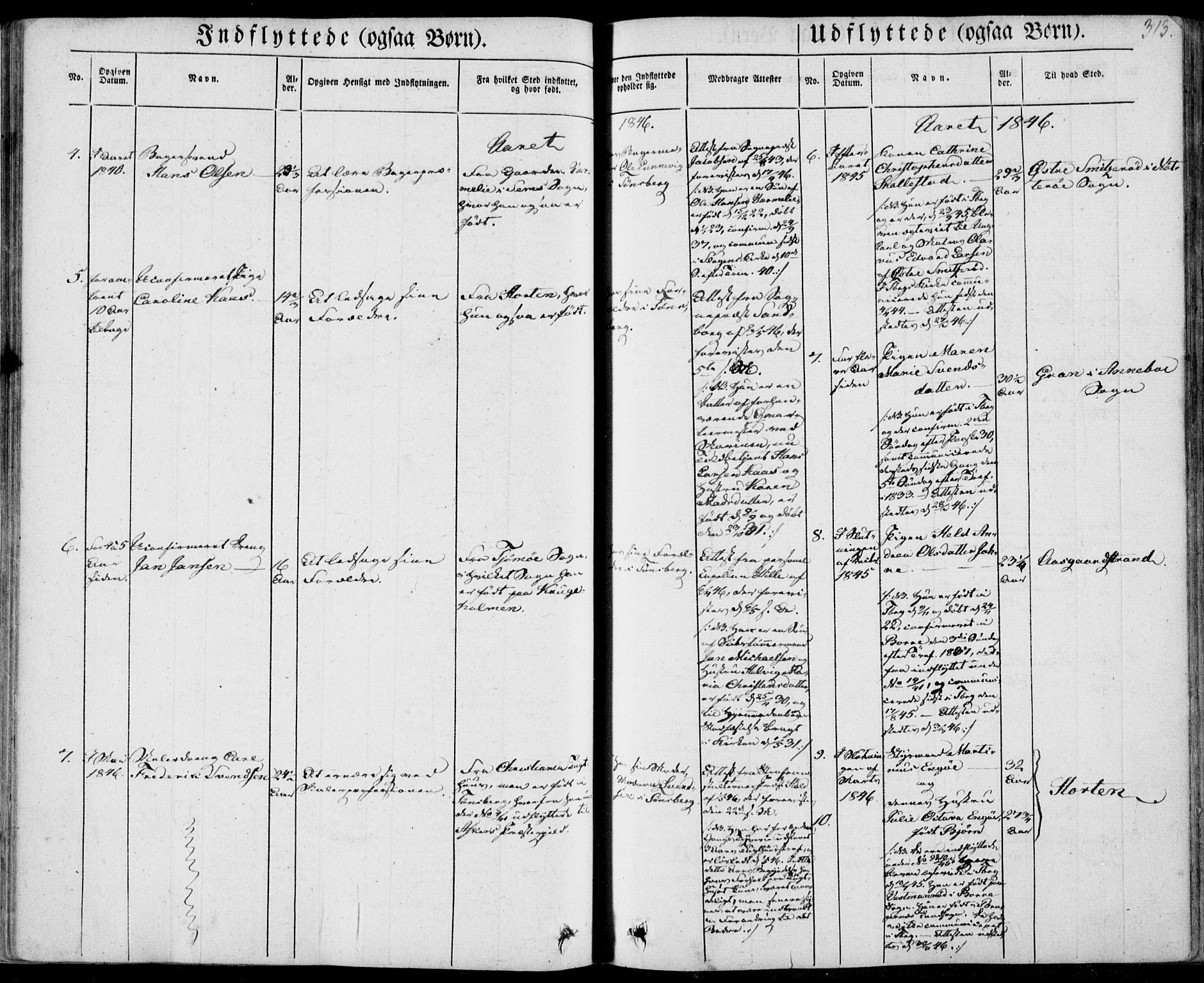 Tønsberg kirkebøker, AV/SAKO-A-330/F/Fa/L0007: Ministerialbok nr. I 7, 1845-1854, s. 313