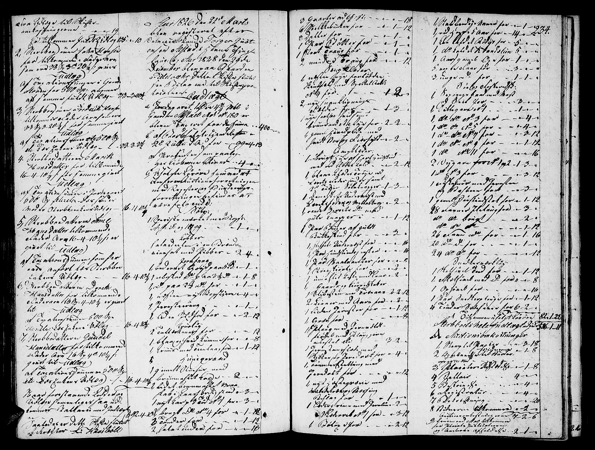 Fosen sorenskriveri, AV/SAT-A-1107/1/3/3A/L0017: Skifteprotokoll nr. 12 I	, 1805-1827, s. 233b-234a