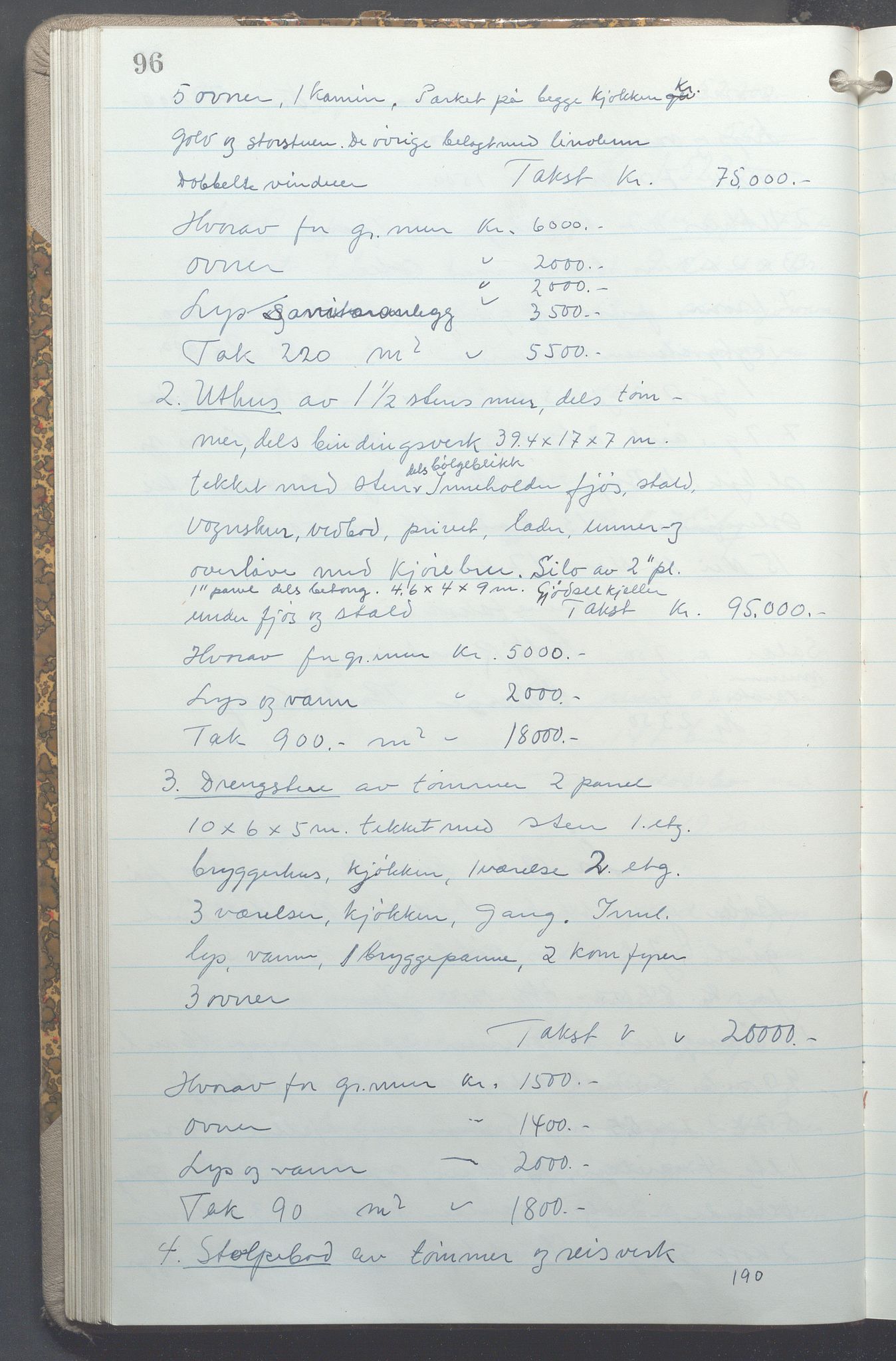 Lensmennene i Aker, OBA/A-10133/F/Fc/L0036: Branntakstprotokoll, 1944-1946, s. 96