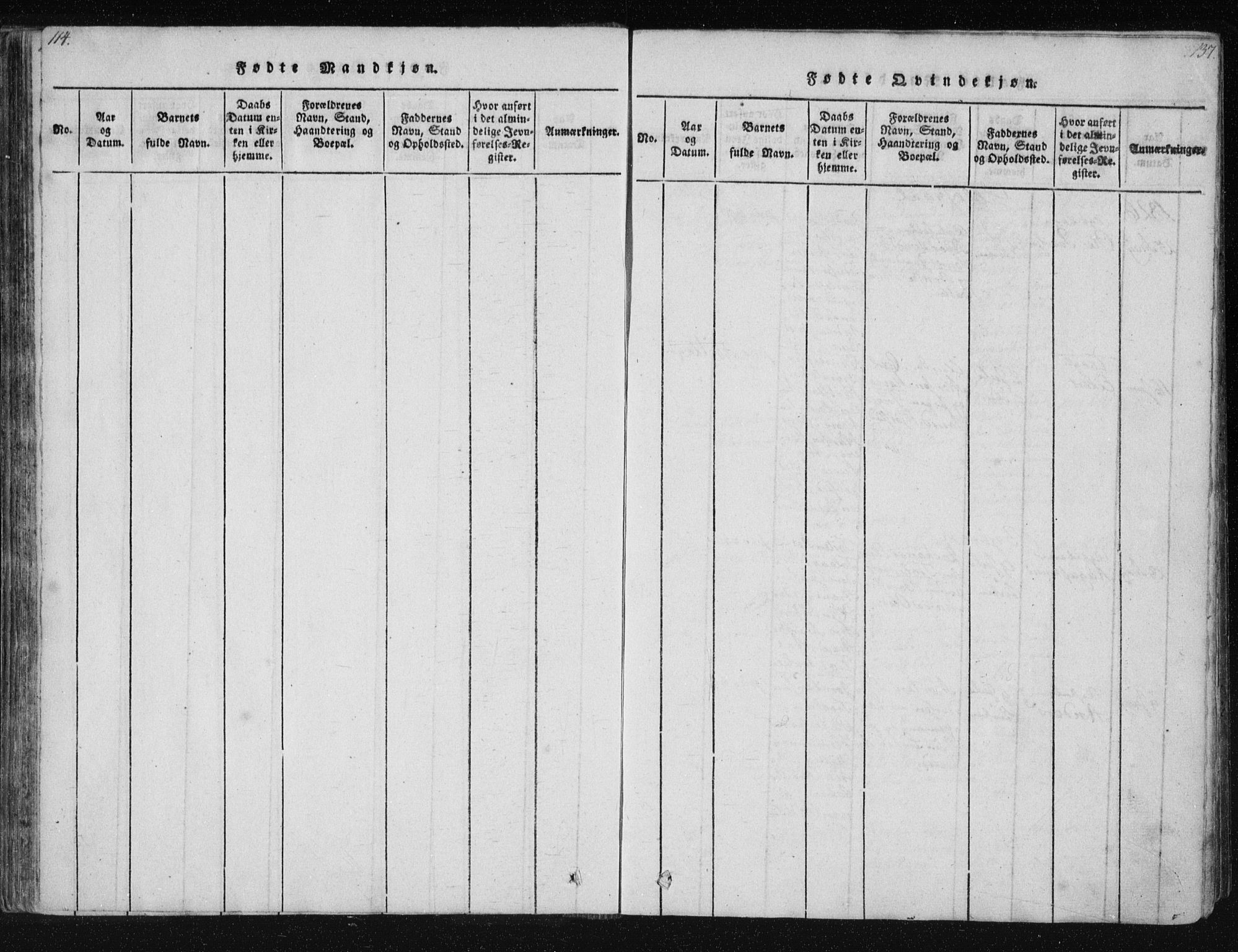 Ministerialprotokoller, klokkerbøker og fødselsregistre - Nordland, SAT/A-1459/805/L0096: Ministerialbok nr. 805A03, 1820-1837, s. 136-137