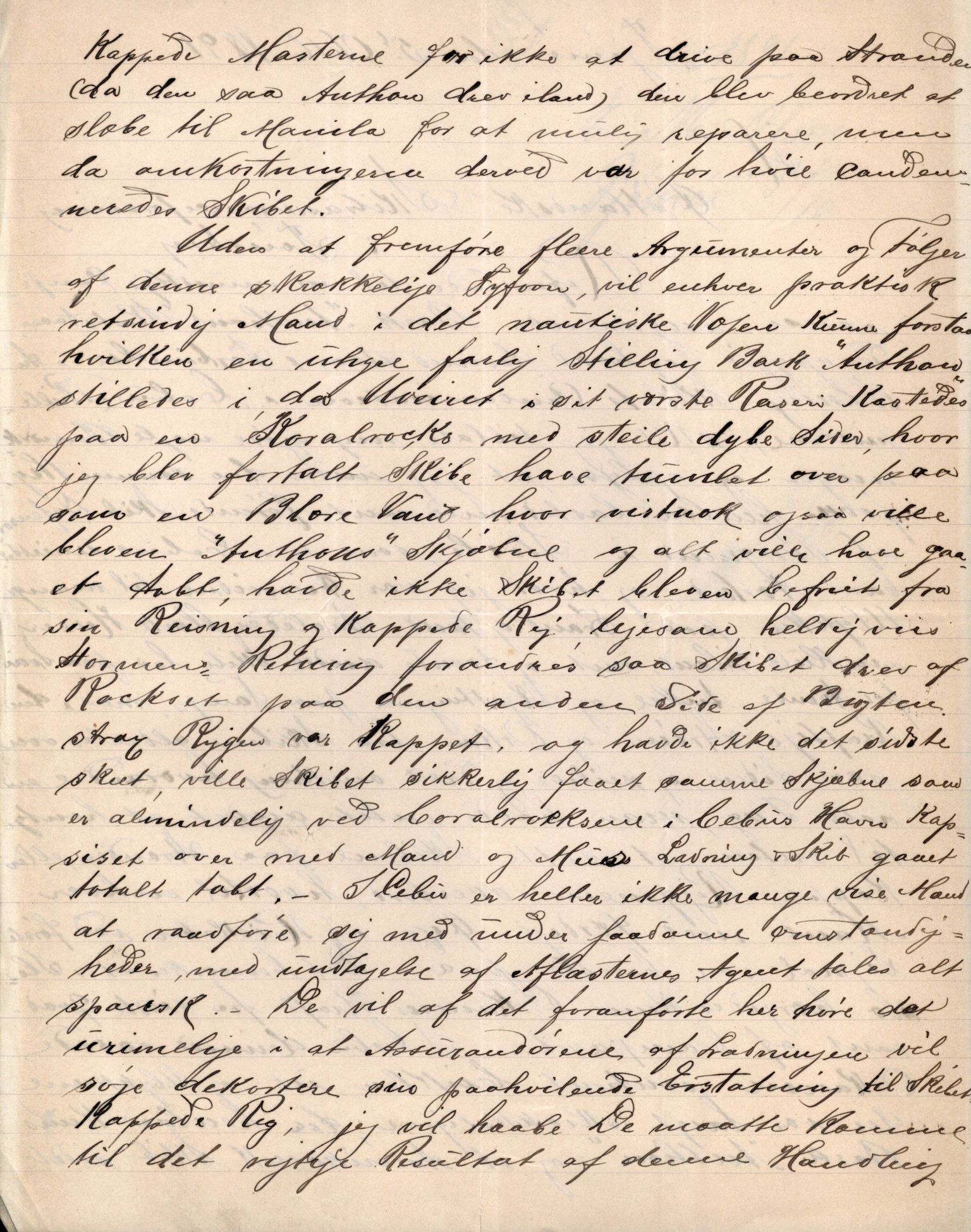 Pa 63 - Østlandske skibsassuranceforening, VEMU/A-1079/G/Ga/L0020/0003: Havaridokumenter / Anton, Diamant, Templar, Finn, Eliezer, Arctic, 1887, s. 82