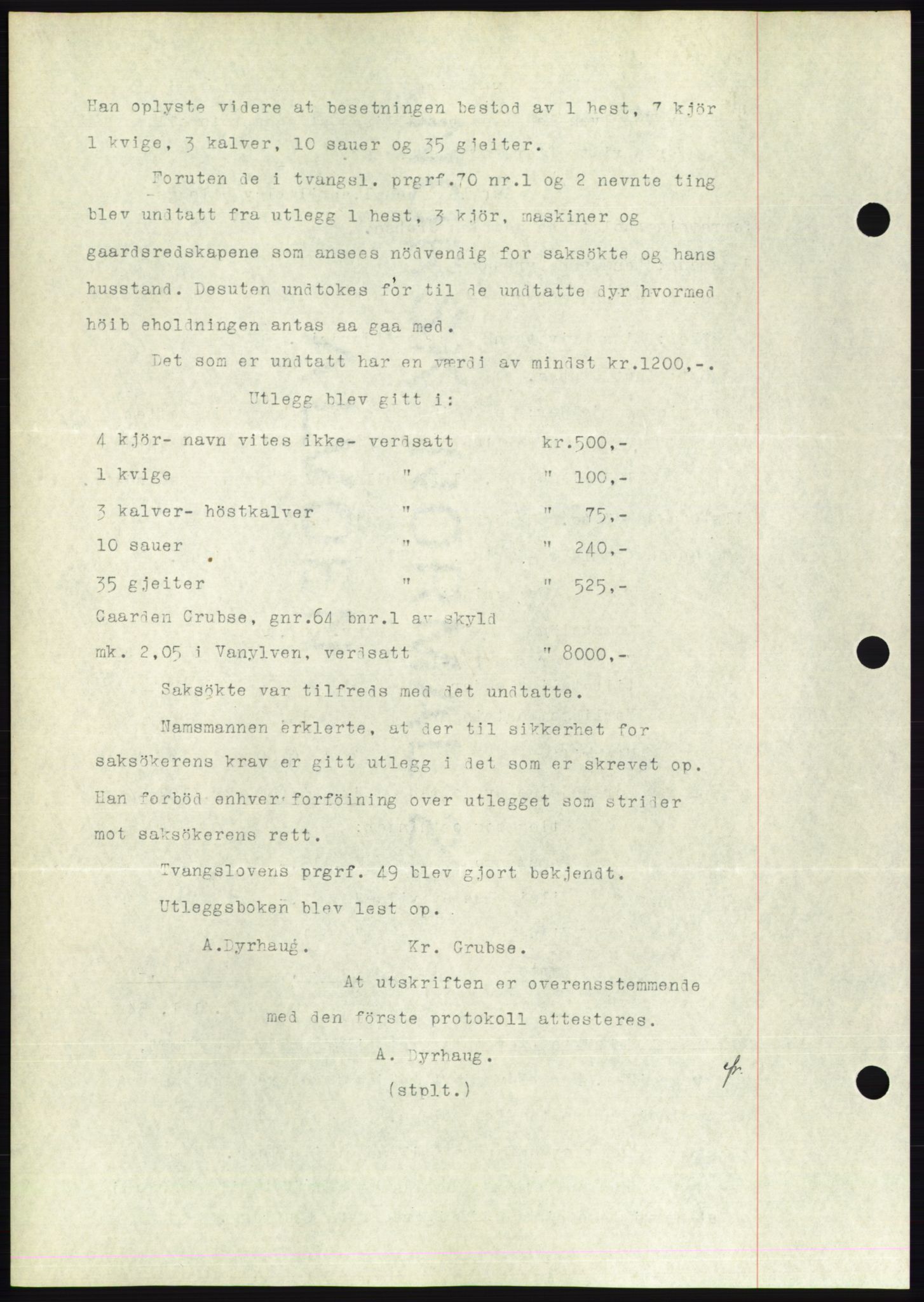 Søre Sunnmøre sorenskriveri, AV/SAT-A-4122/1/2/2C/L0053: Pantebok nr. 47, 1931-1932, Tingl.dato: 23.04.1932