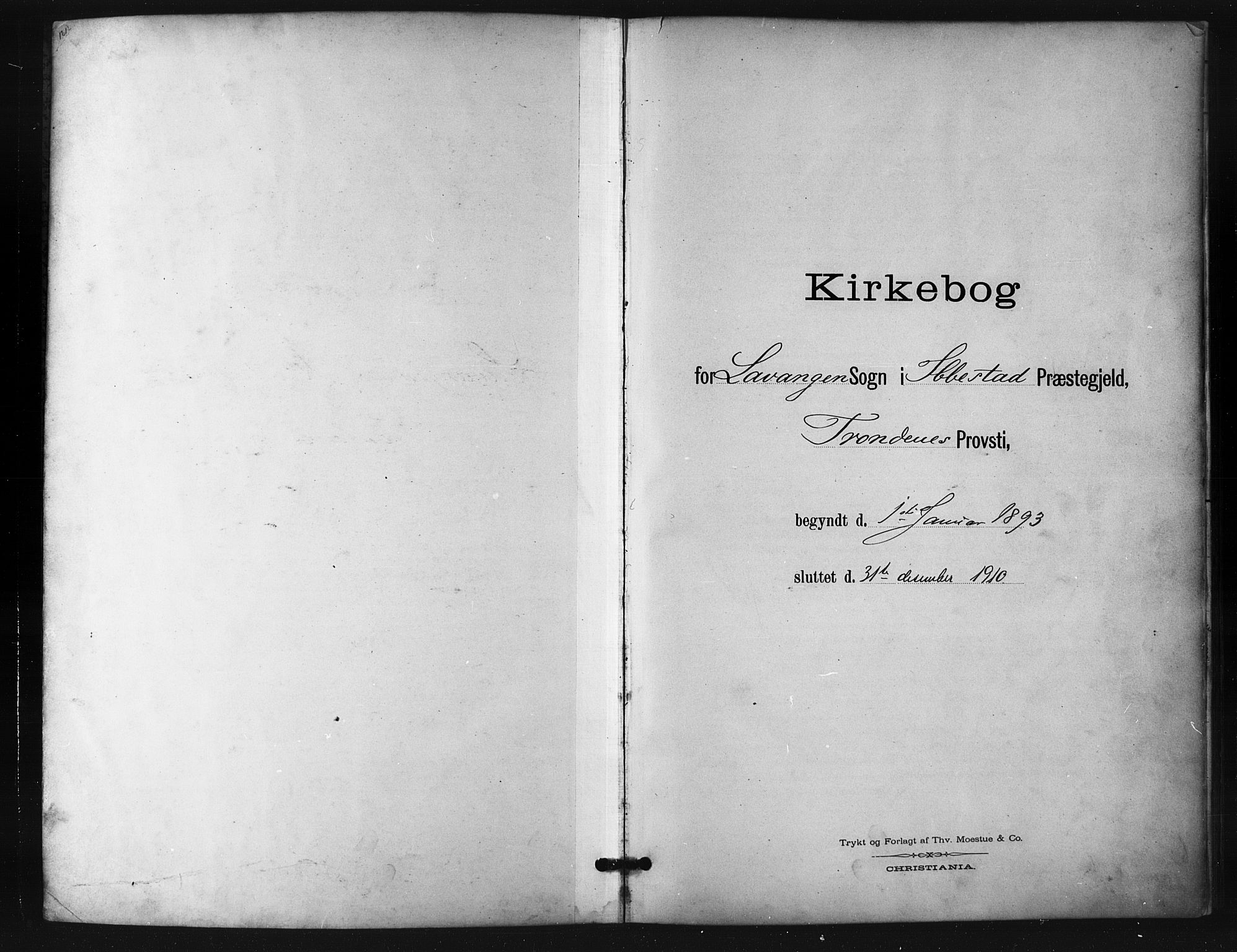 Salangen sokneprestembete, SATØ/S-1324/H/Ha/L0001klokker: Klokkerbok nr. 1, 1893-1910