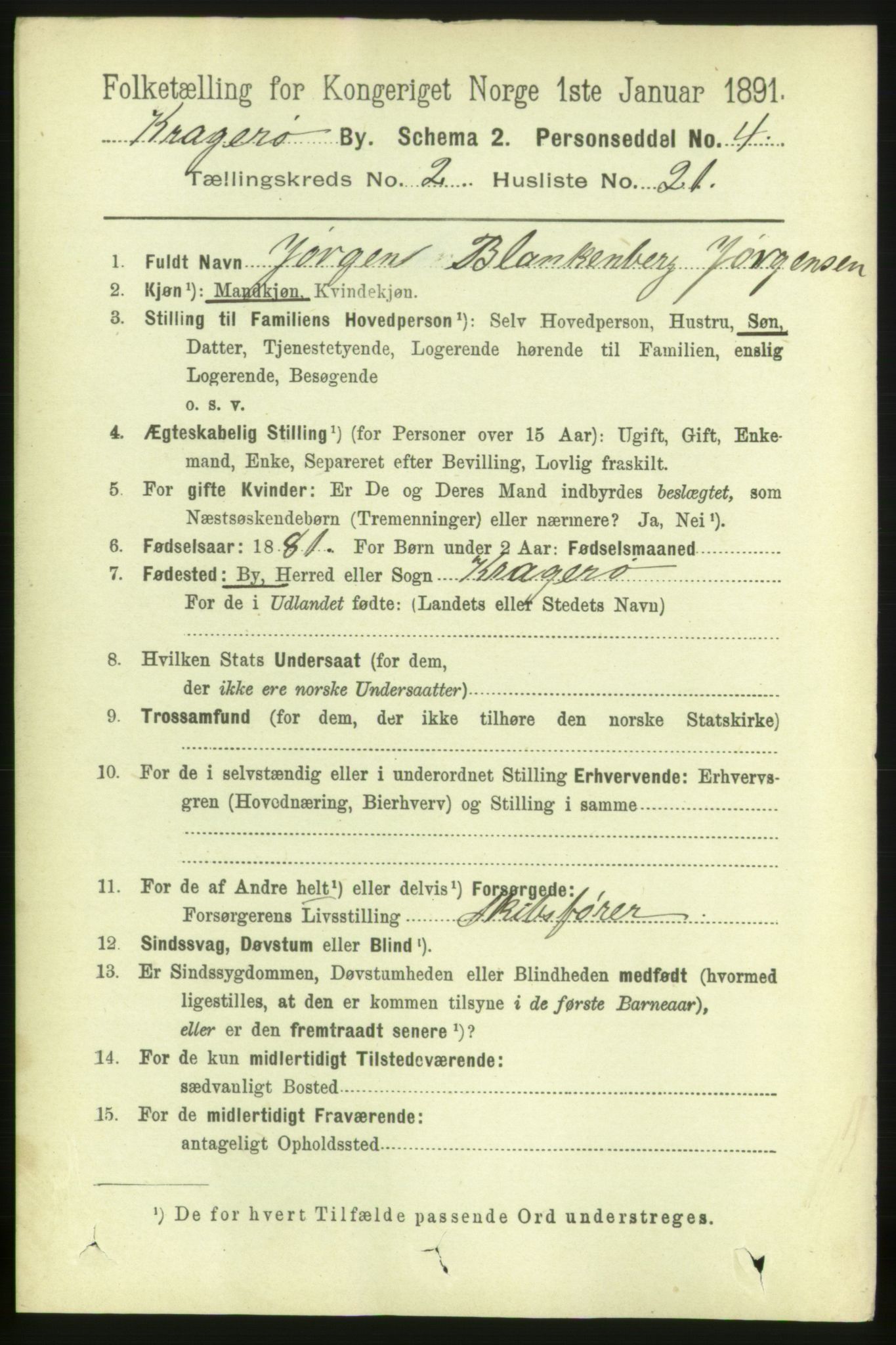 RA, Folketelling 1891 for 0801 Kragerø kjøpstad, 1891, s. 2655