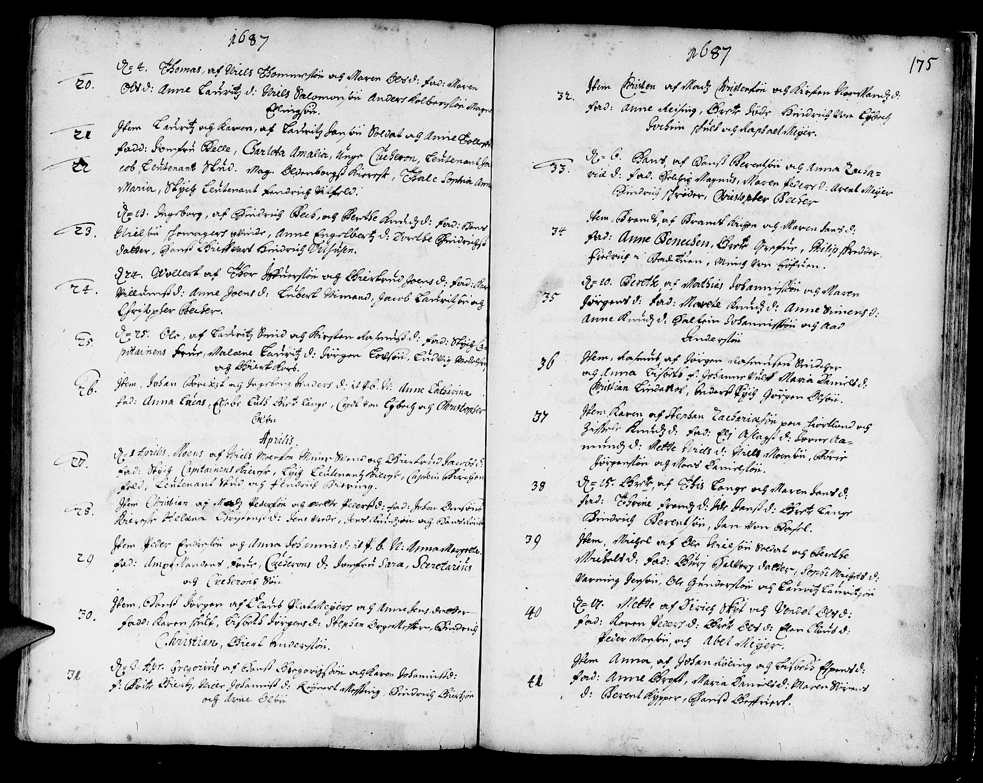 Korskirken sokneprestembete, SAB/A-76101/H/Haa/L0001: Ministerialbok nr. A 1, 1674-1688, s. 175