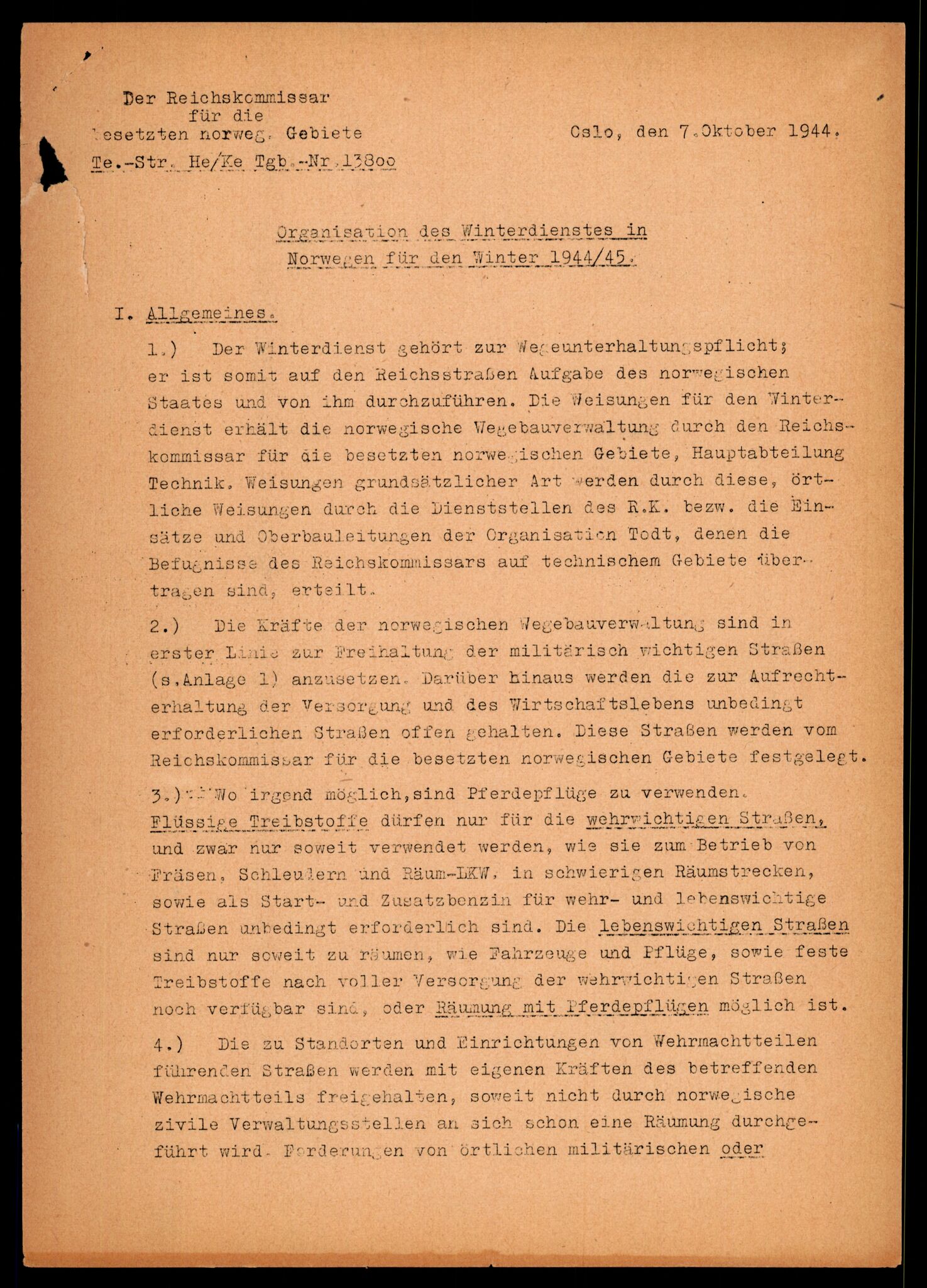 Forsvarets Overkommando. 2 kontor. Arkiv 11.4. Spredte tyske arkivsaker, AV/RA-RAFA-7031/D/Dar/Darb/L0002: Reichskommissariat, 1940-1945, s. 459